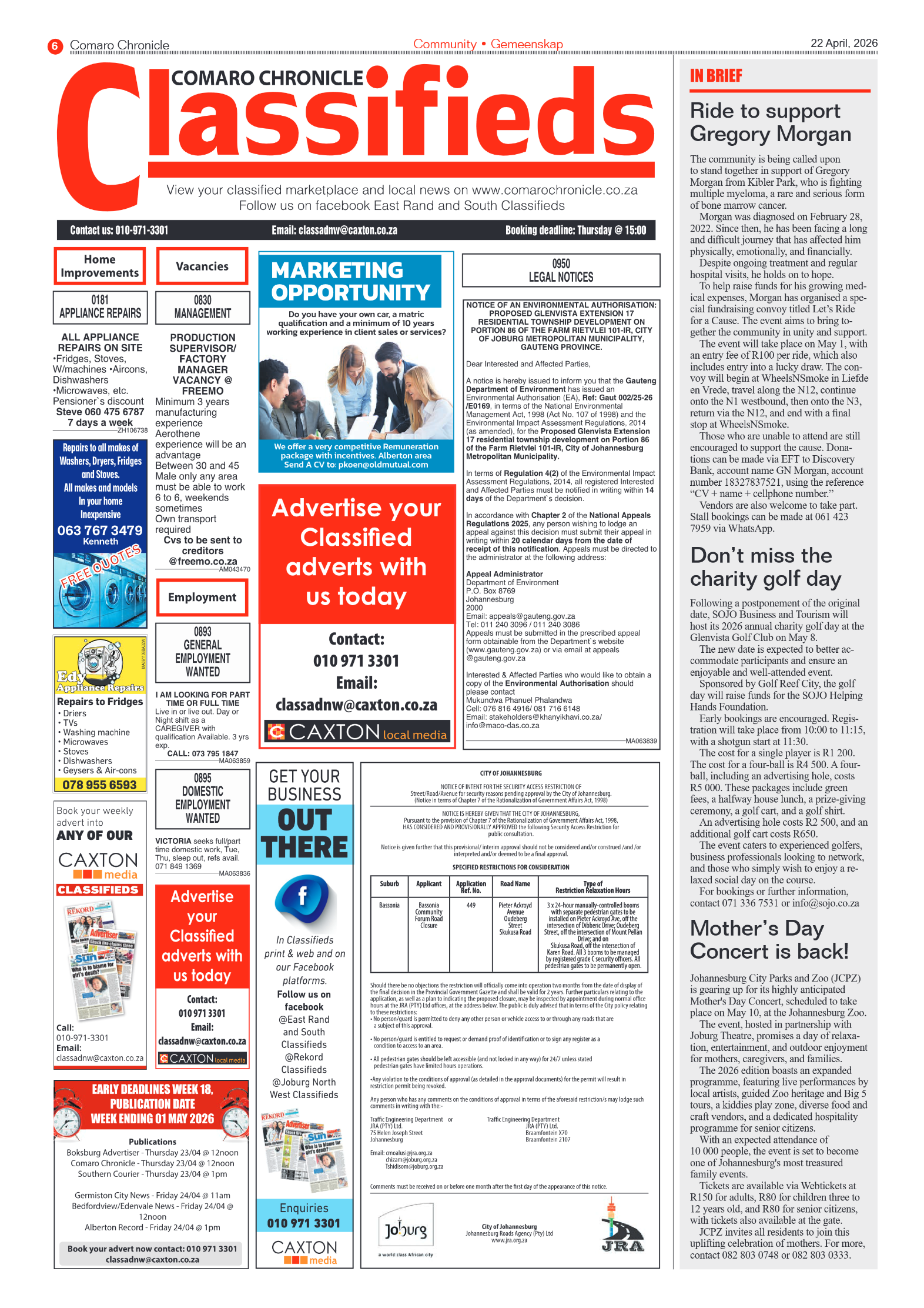 Comaro Chronicle 22 April 2026 page 6