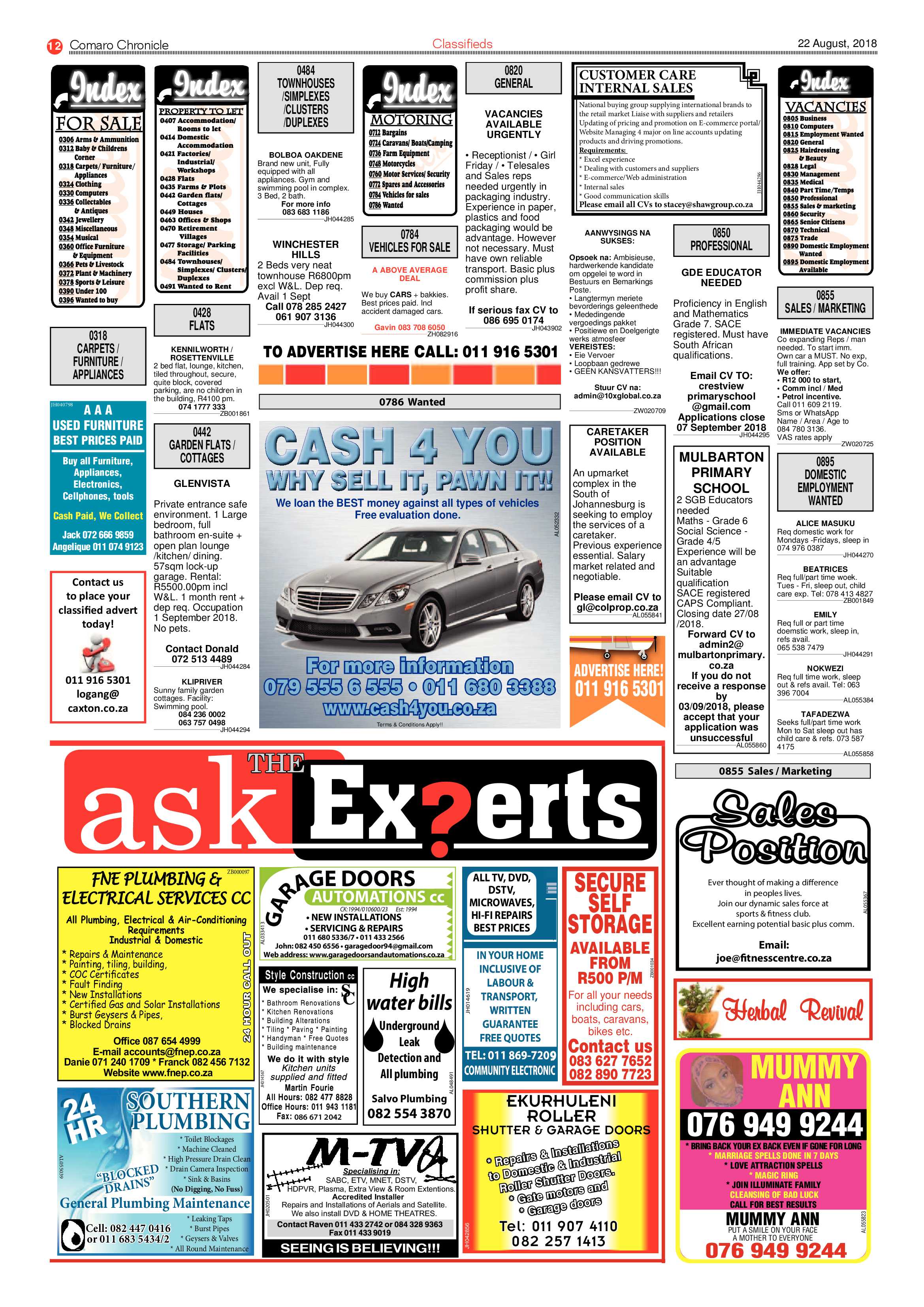 Comaro Chronicle 22 August 2018 page 12