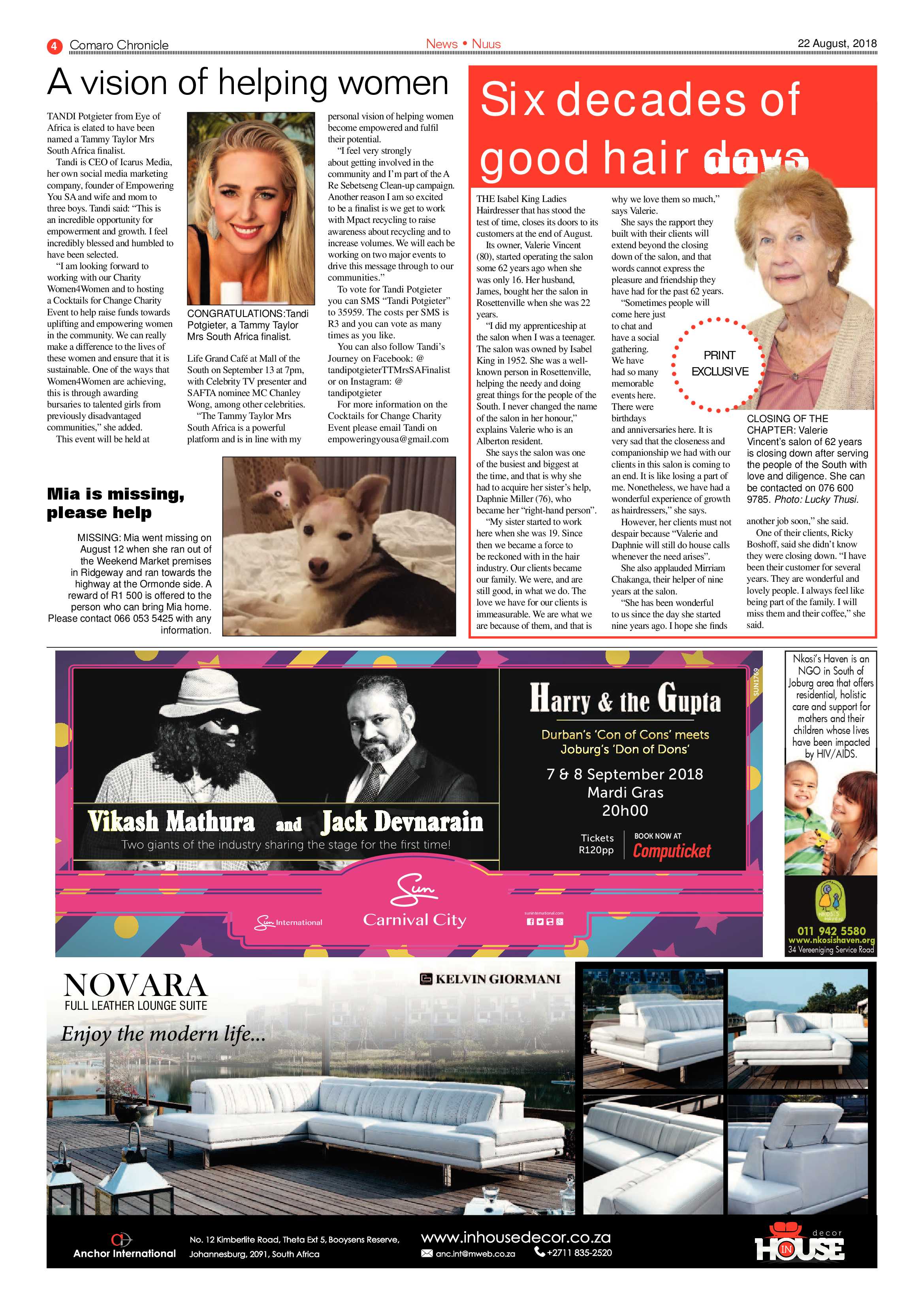 Comaro Chronicle 22 August 2018 page 4