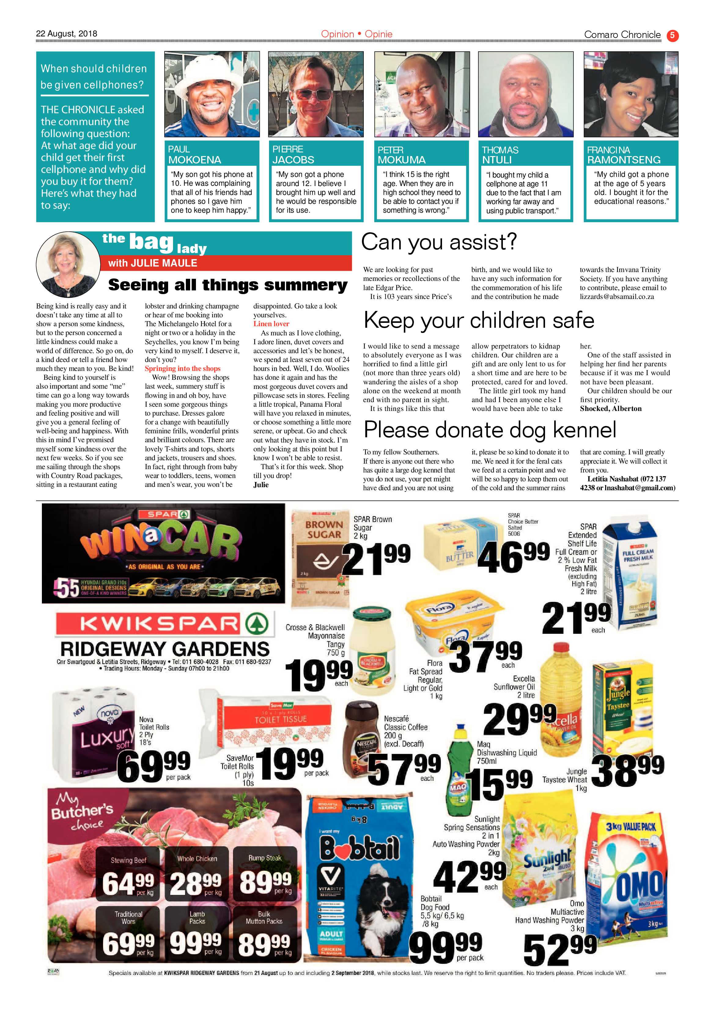 Comaro Chronicle 22 August 2018 page 5