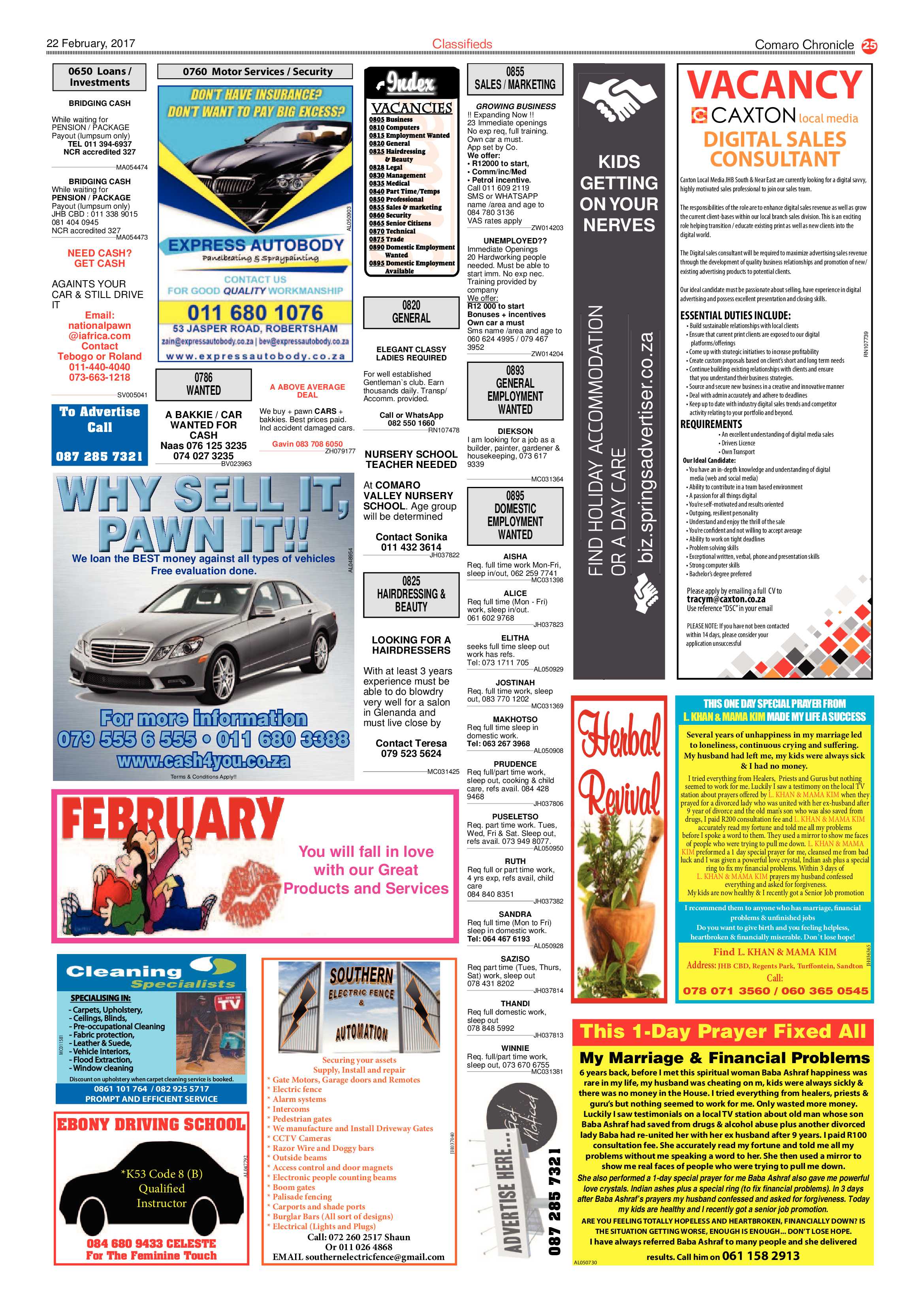 Comaro Chronicle 22 February 2017 page 25