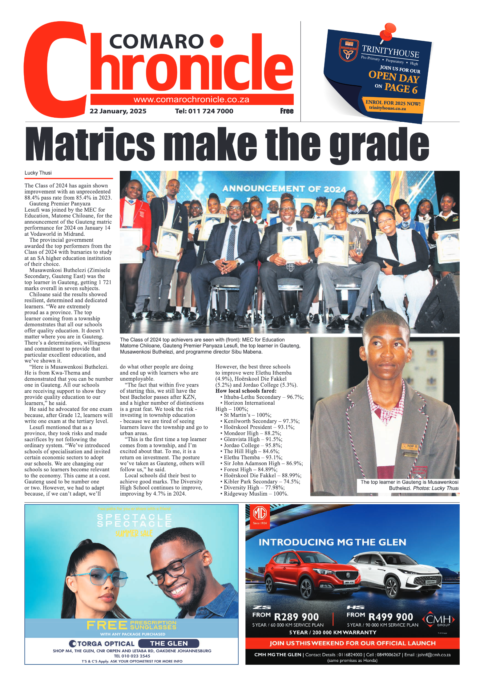 Comaro Chronicle 22 January 2025 page 1