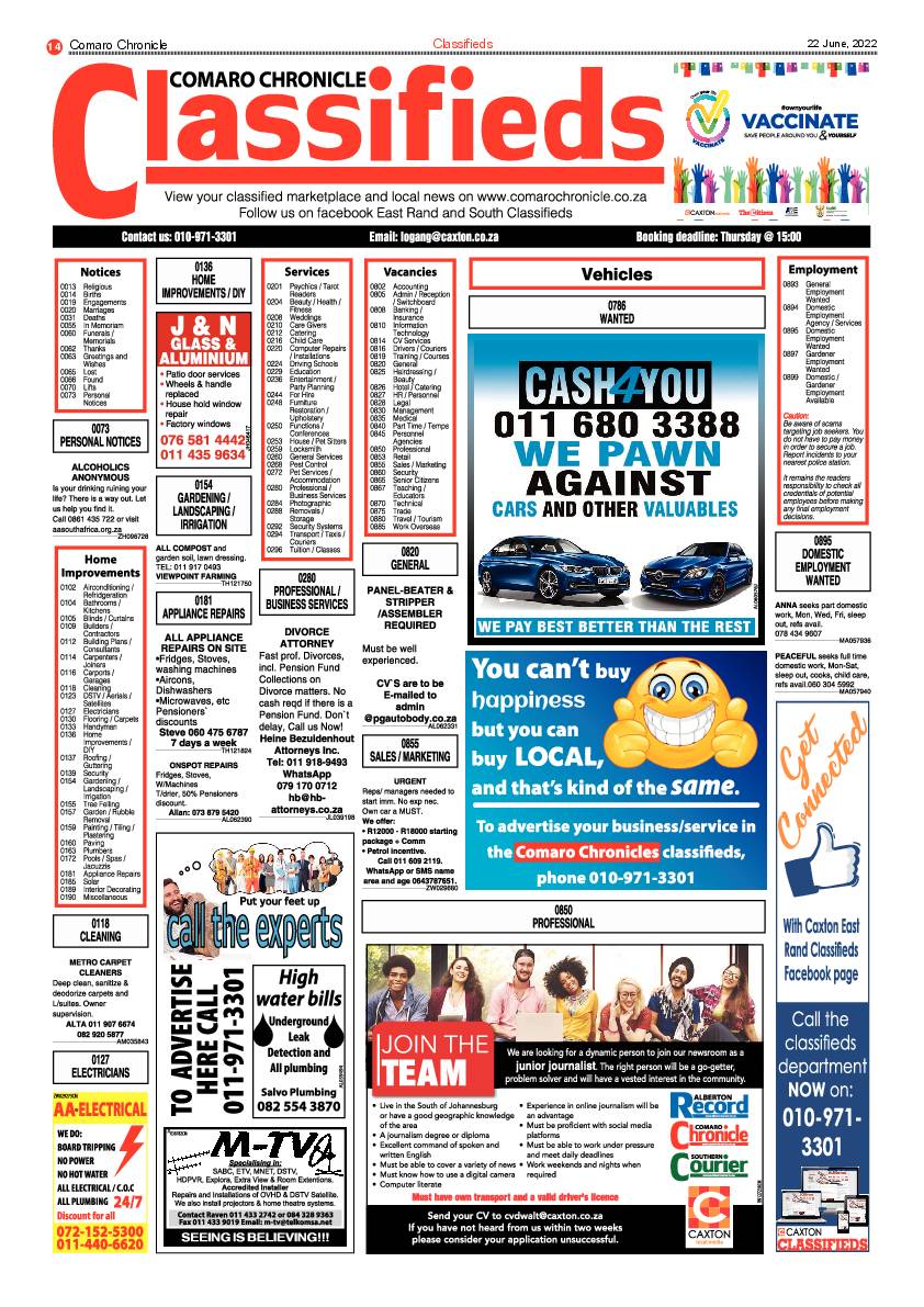 Comaro Chronicle 22 June 2022 page 16
