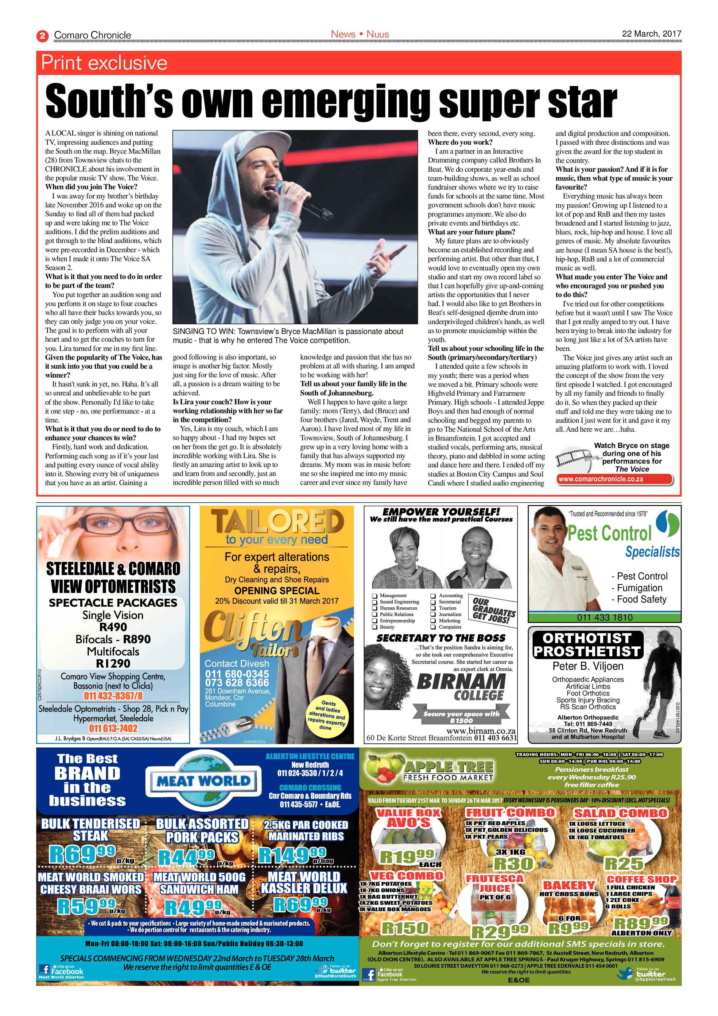 Comaro Chronicle 22 March 2017 page 2