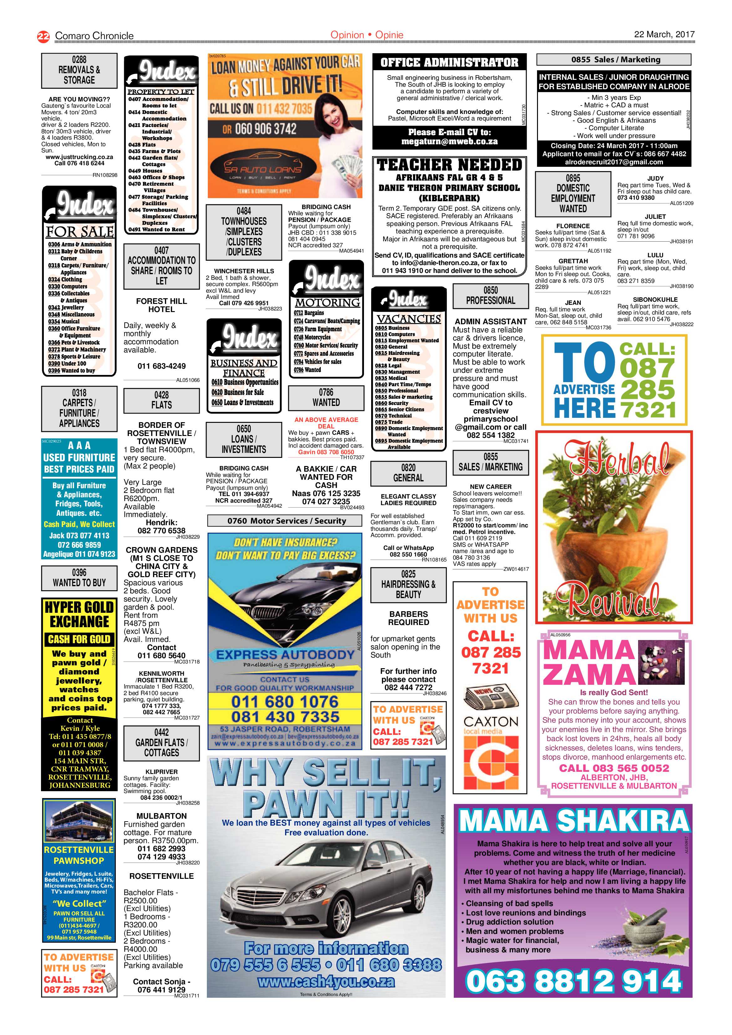Comaro Chronicle 22 March 2017 page 22