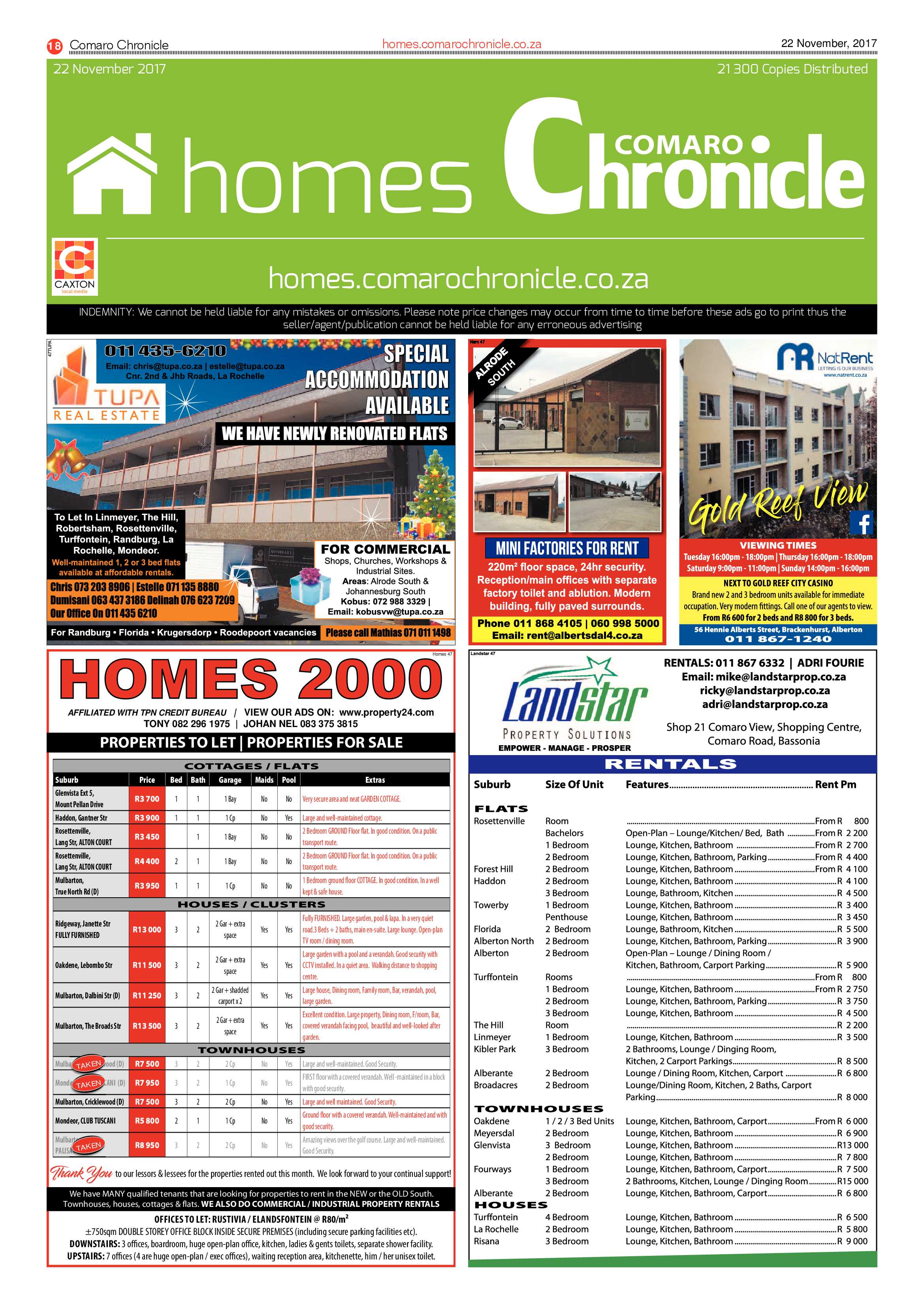 Comaro Chronicle 22 November 2017 page 18