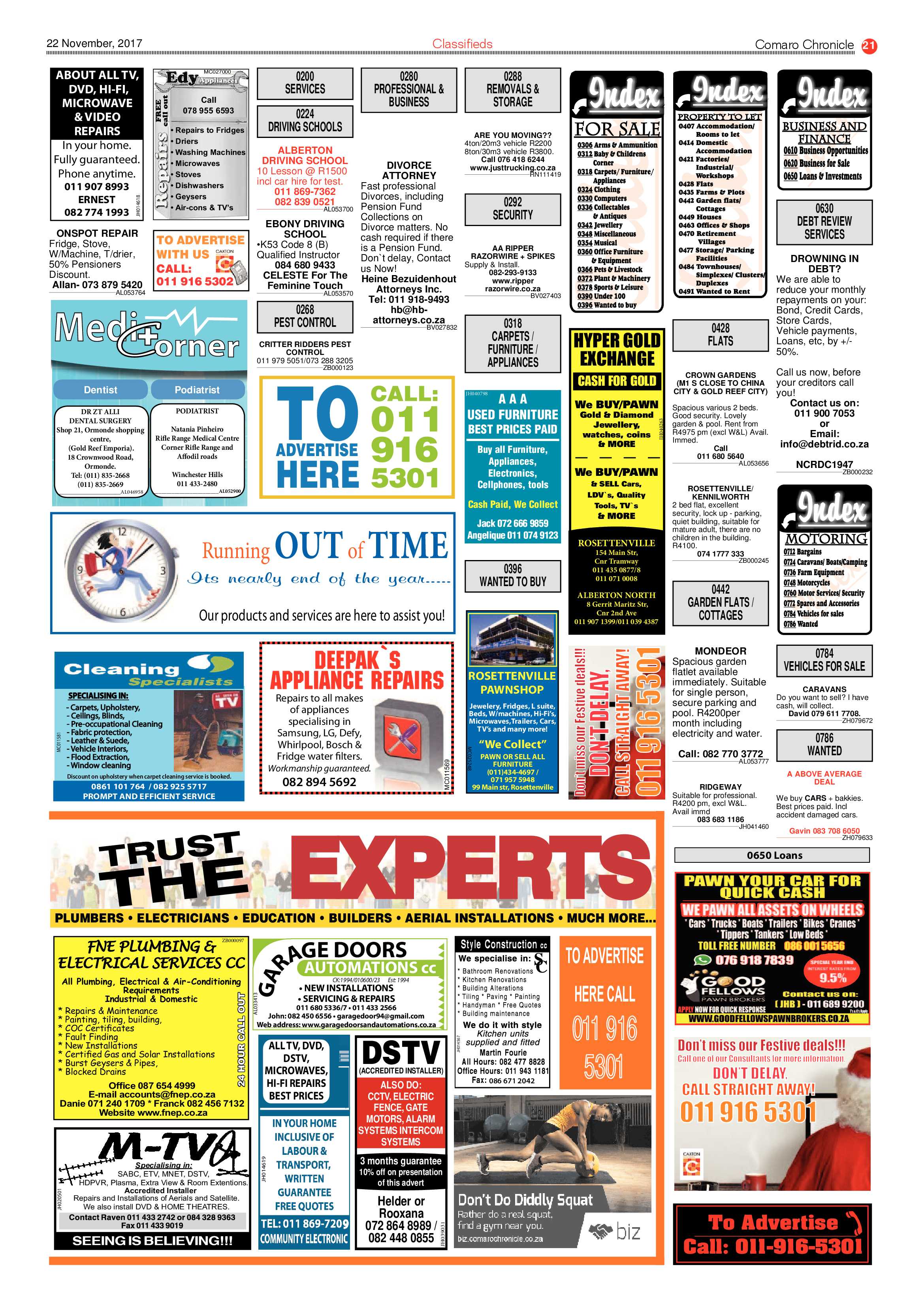 Comaro Chronicle 22 November 2017 page 21