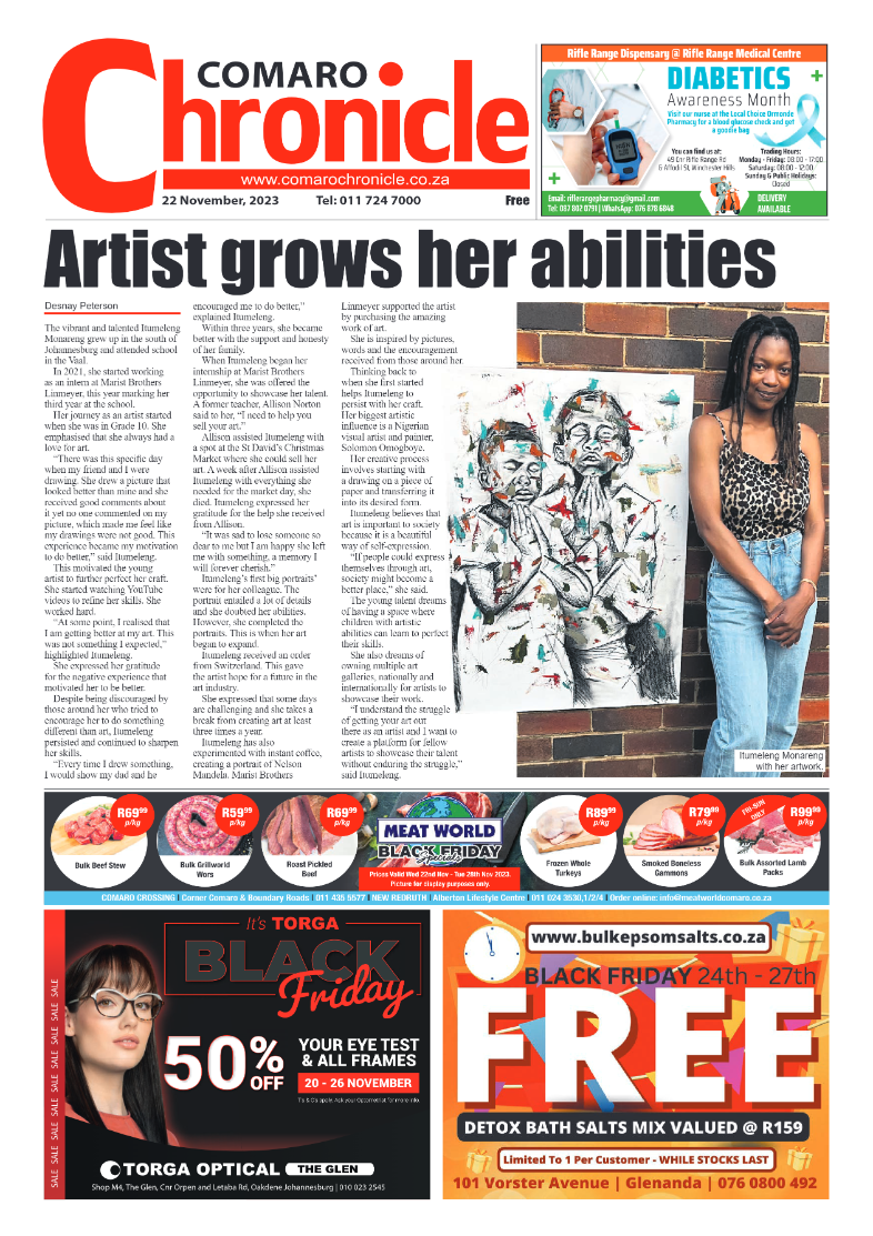 Comaro Chronicle 22 November 2023 page 1