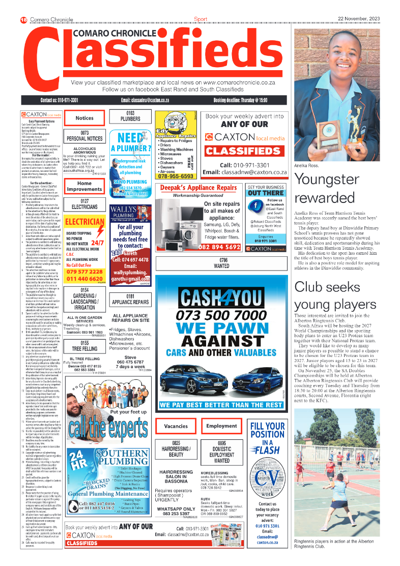 Comaro Chronicle 22 November 2023 page 18