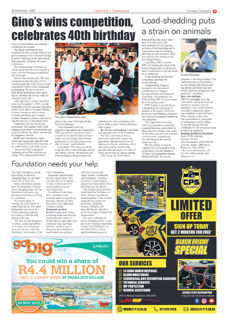 Comaro Chronicle 22 November 2023 page 3