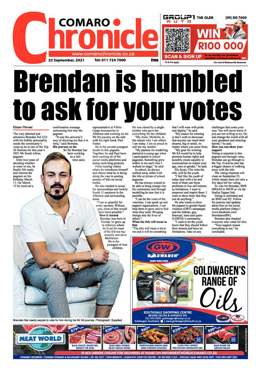Comaro Chronicle 22 September 2021 page 1
