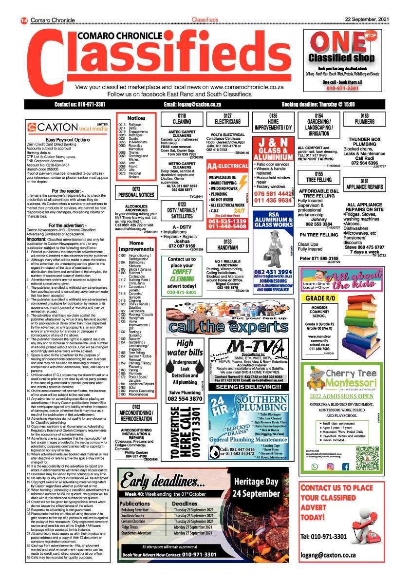 Comaro Chronicle 22 September 2021 page 14