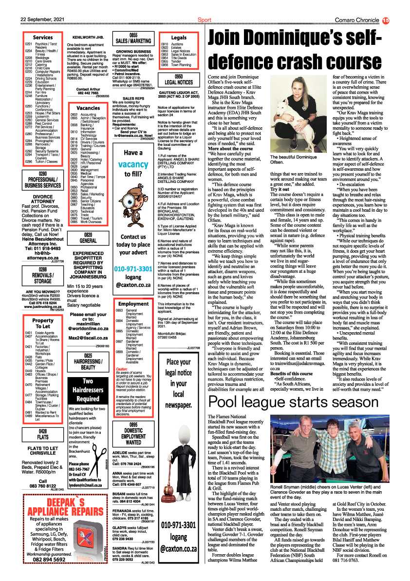 Comaro Chronicle 22 September 2021 page 15
