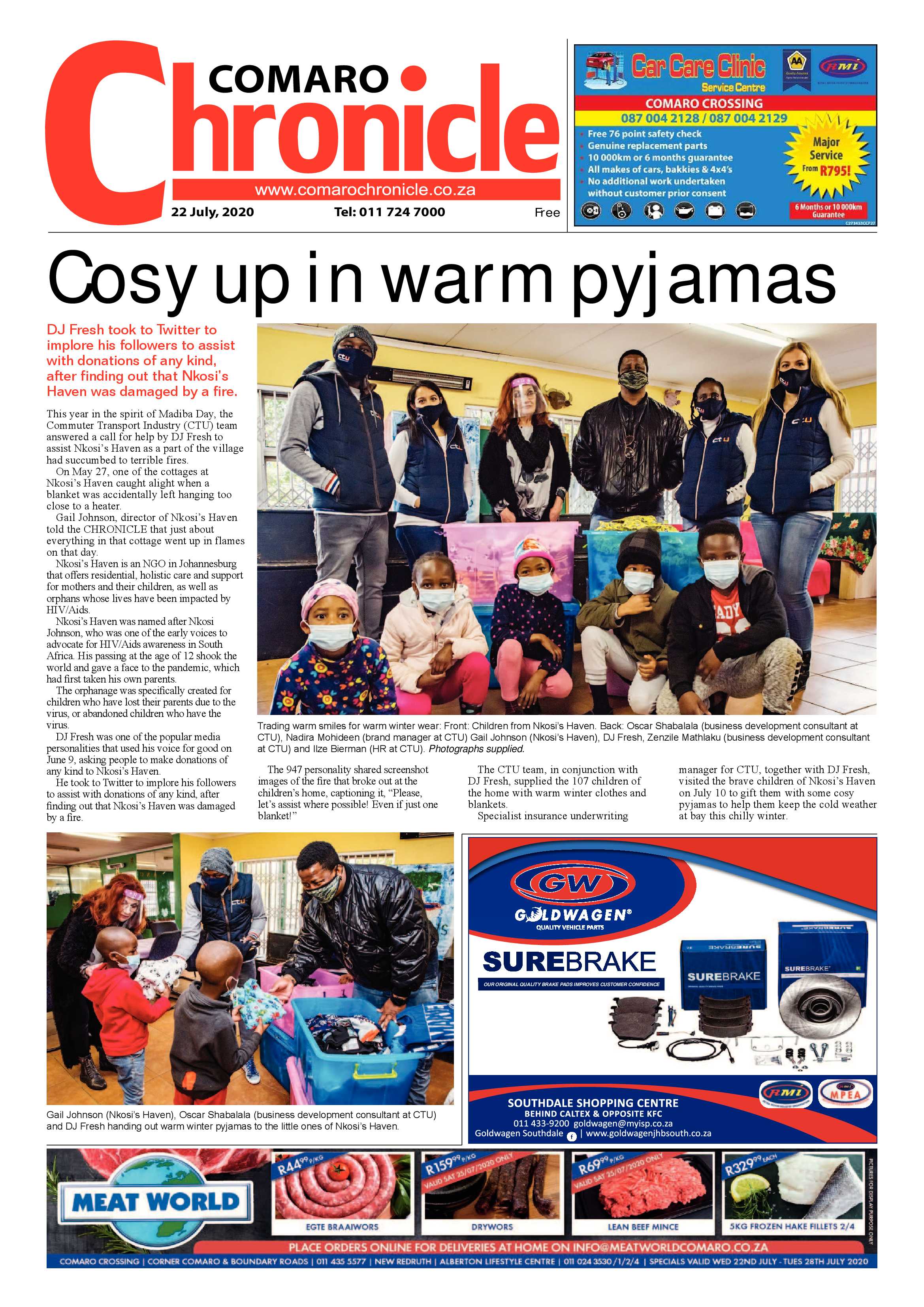 Comaro Chronicle 22  July 2020 page 1