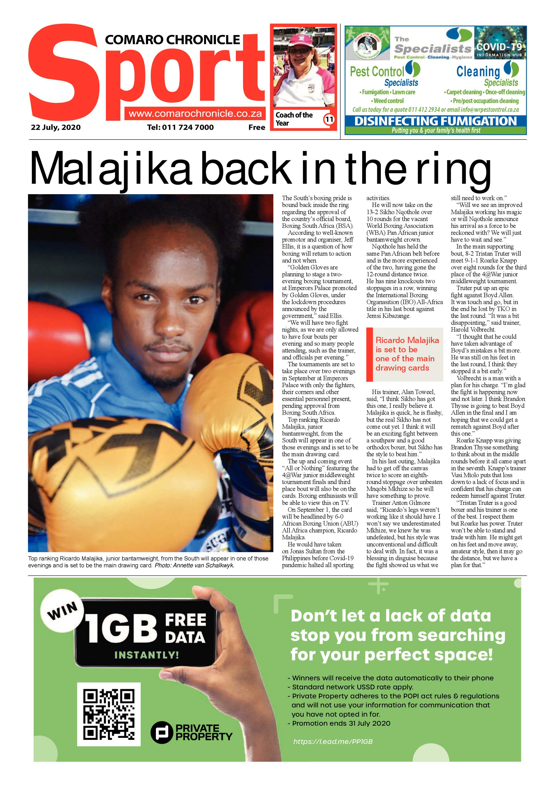 Comaro Chronicle 22  July 2020 page 12
