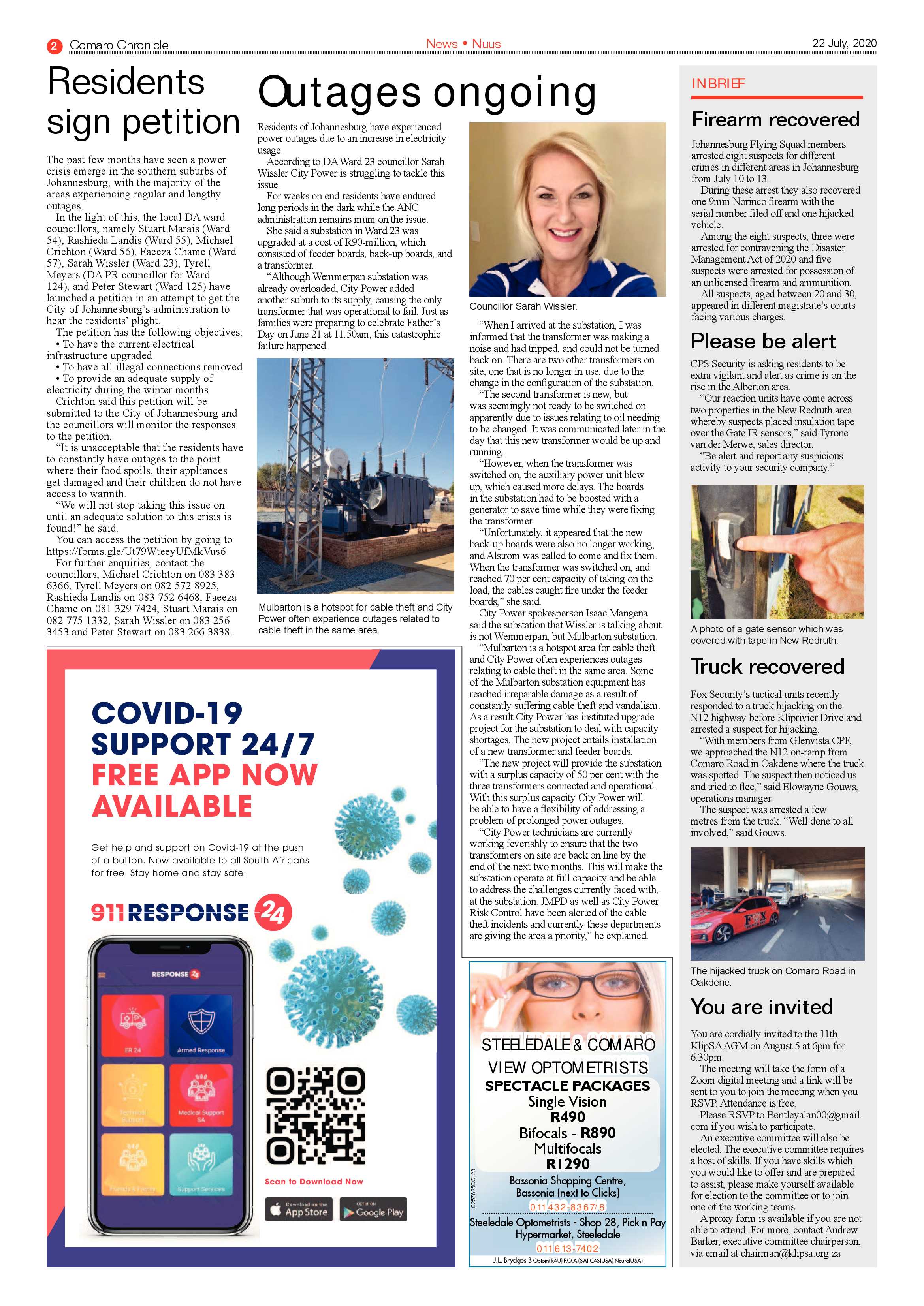 Comaro Chronicle 22  July 2020 page 2
