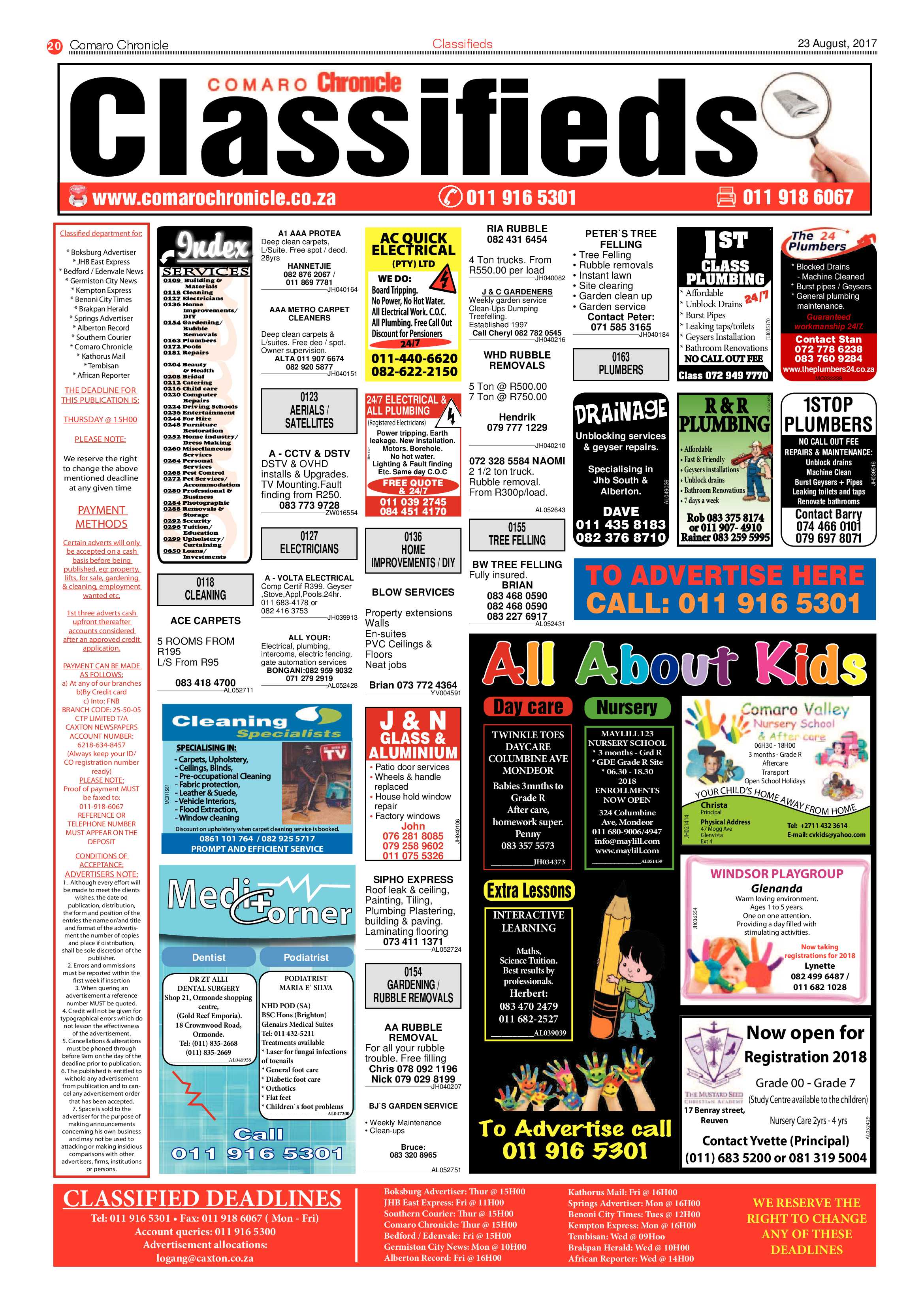 Comaro Chronicle 23 August 2017 page 20