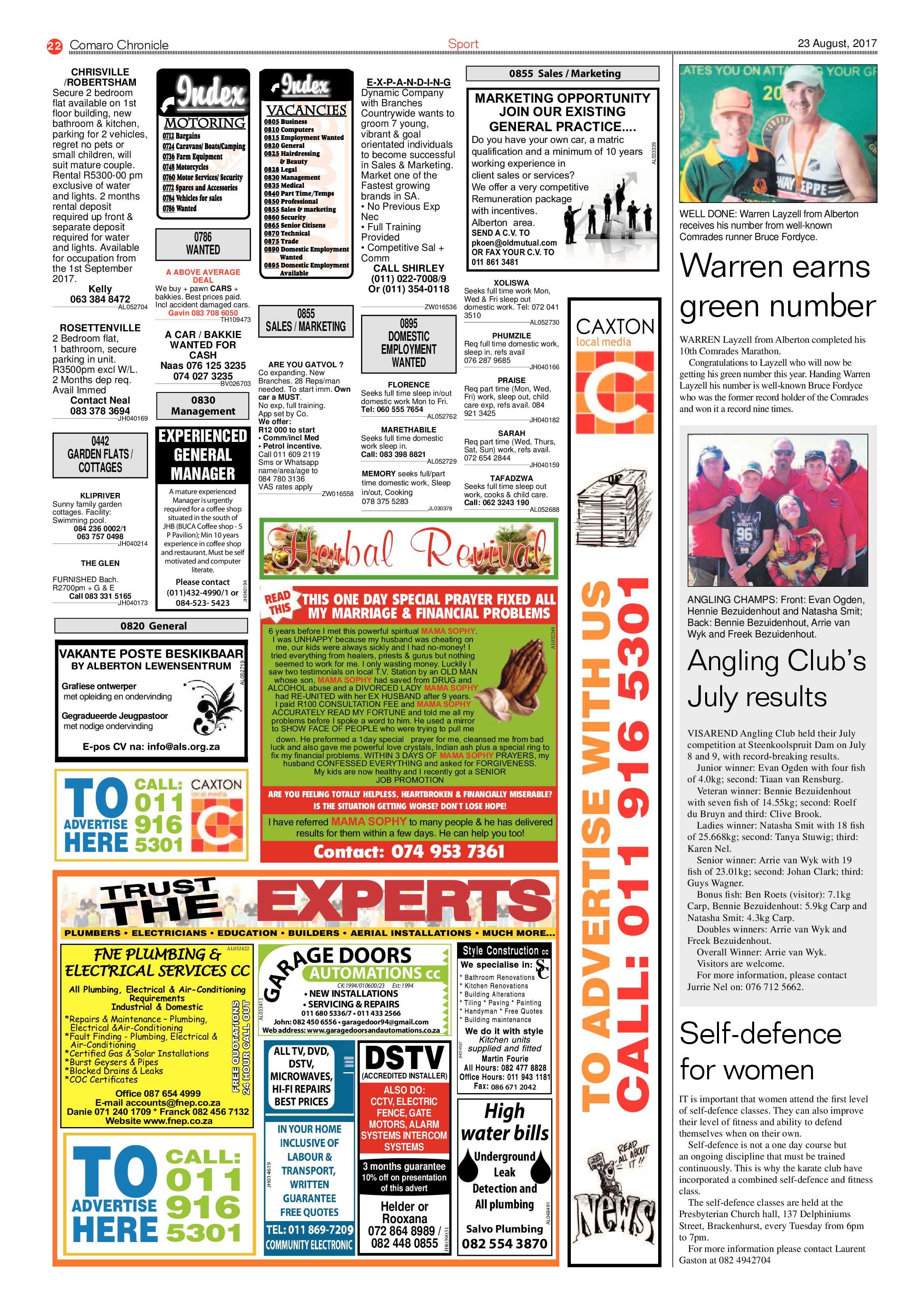 Comaro Chronicle 23 August 2017 page 22