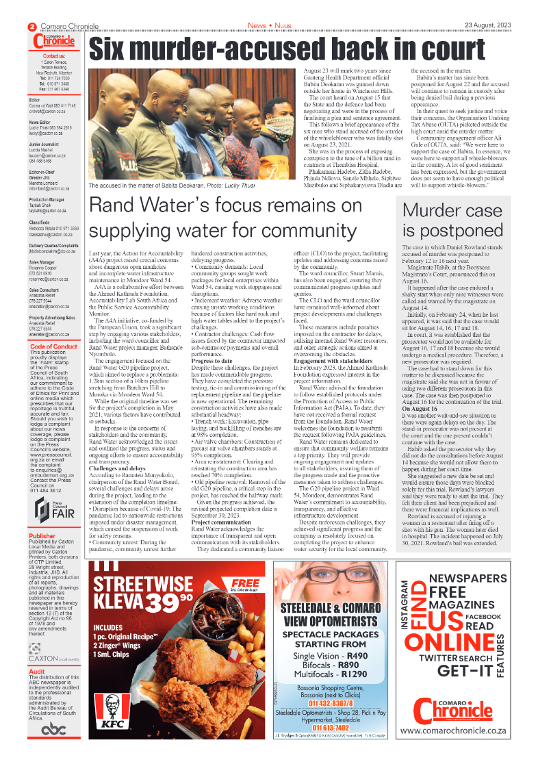 Comaro Chronicle 23 August 2023 page 2