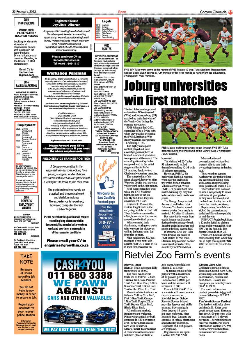 Comaro Chronicle 23 February 2022 page 17