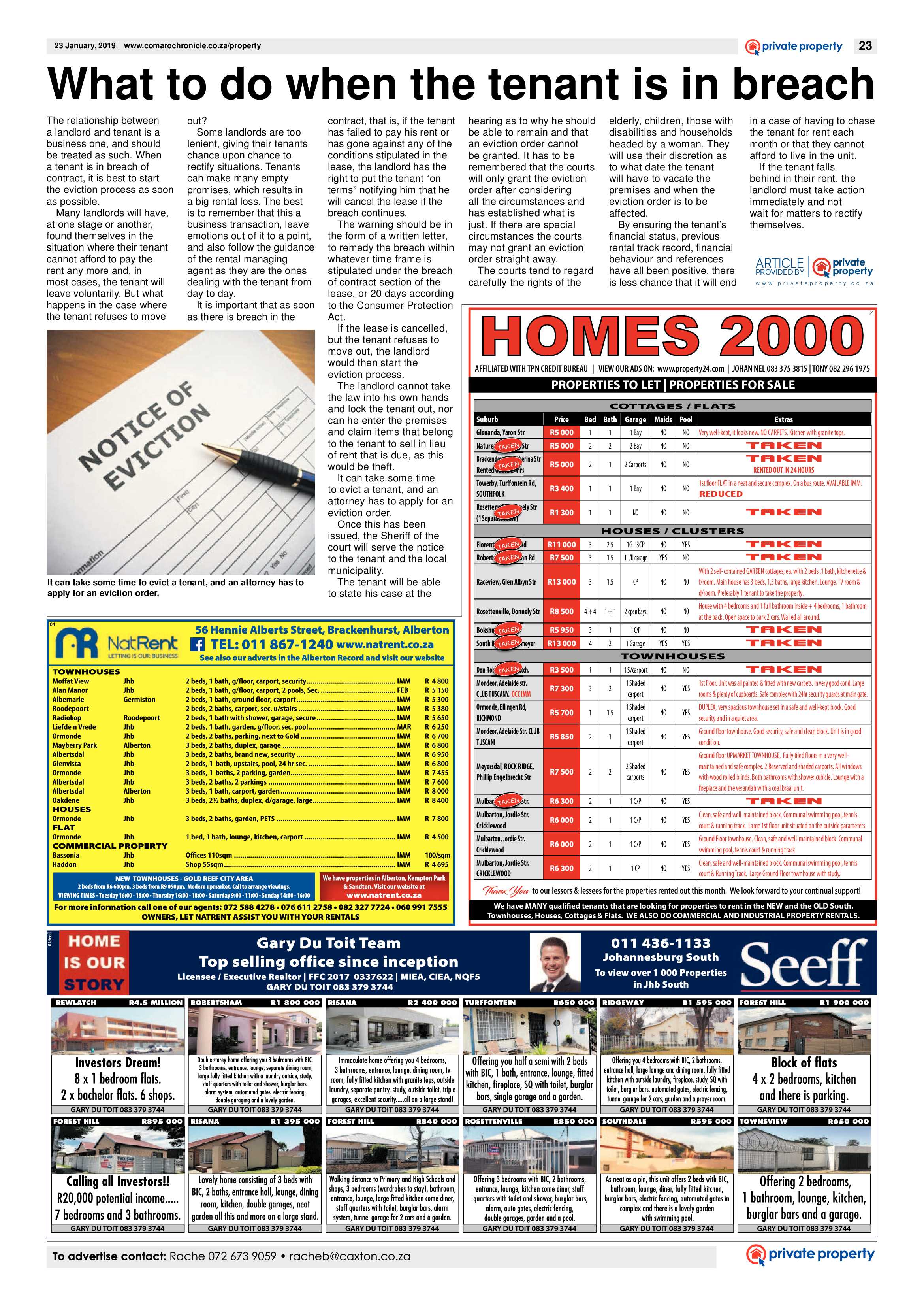 Comaro Chronicle 23 January 2019 page 23