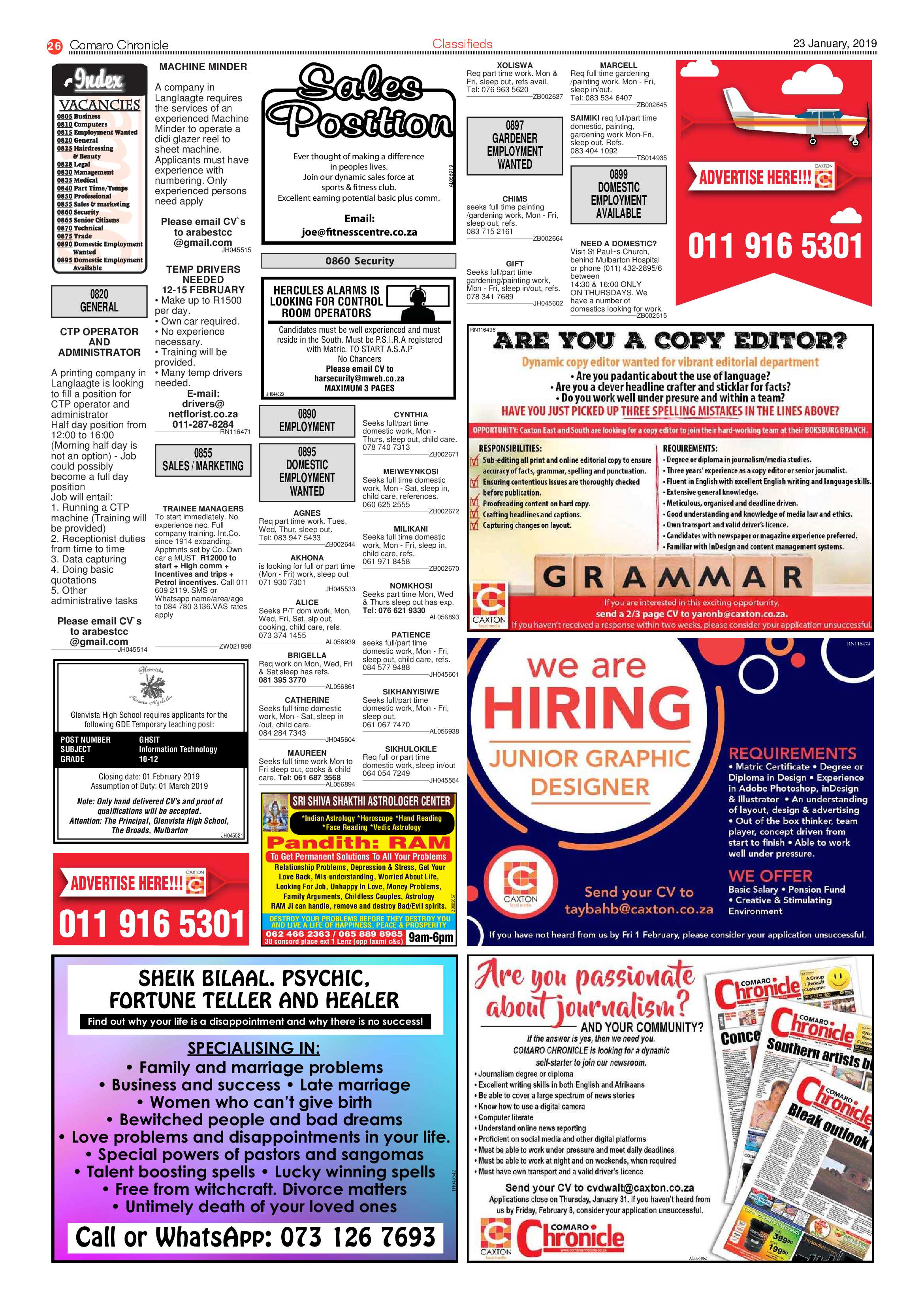 Comaro Chronicle 23 January 2019 page 26