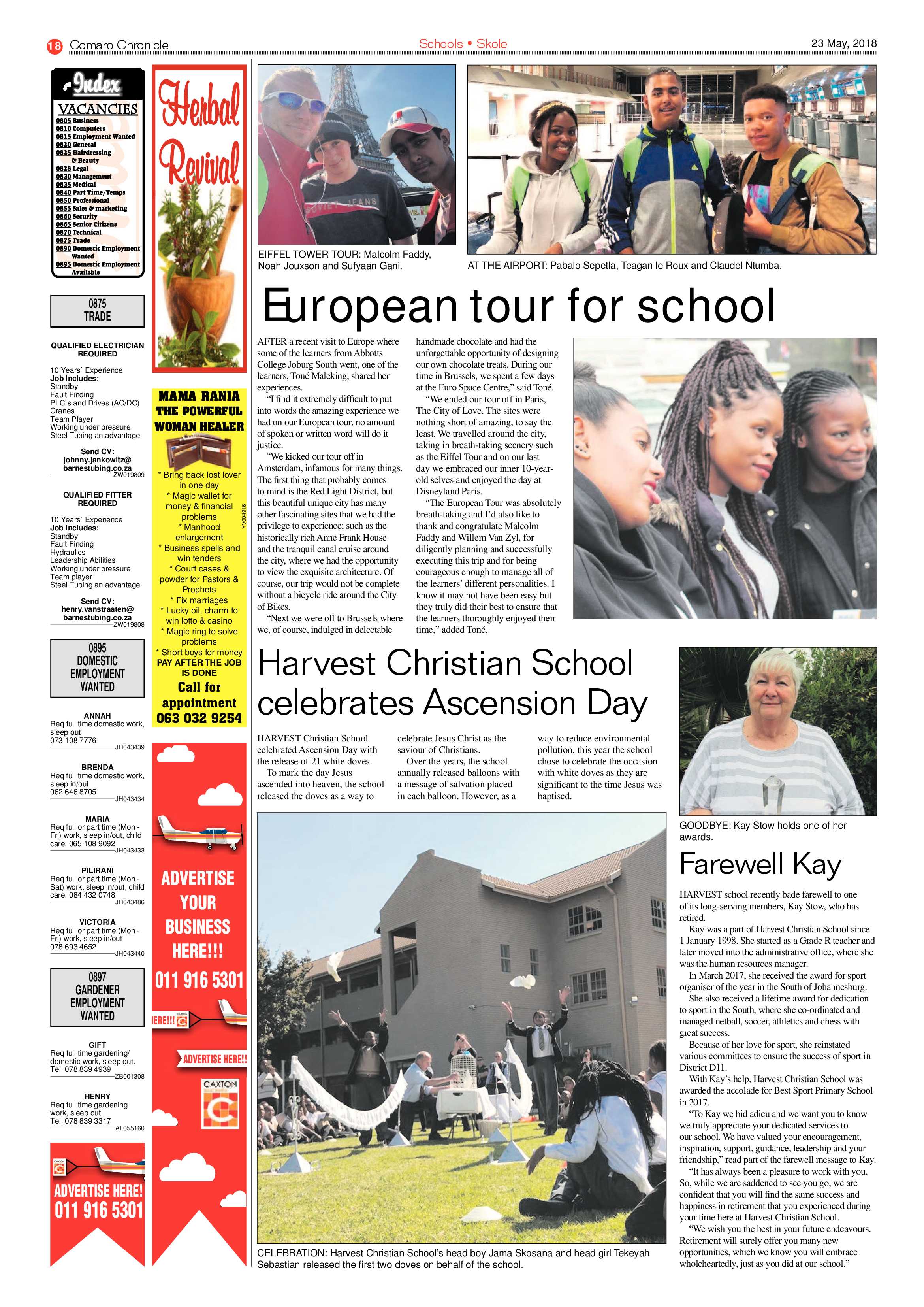 Comaro Chronicle 23 May 2018 page 20