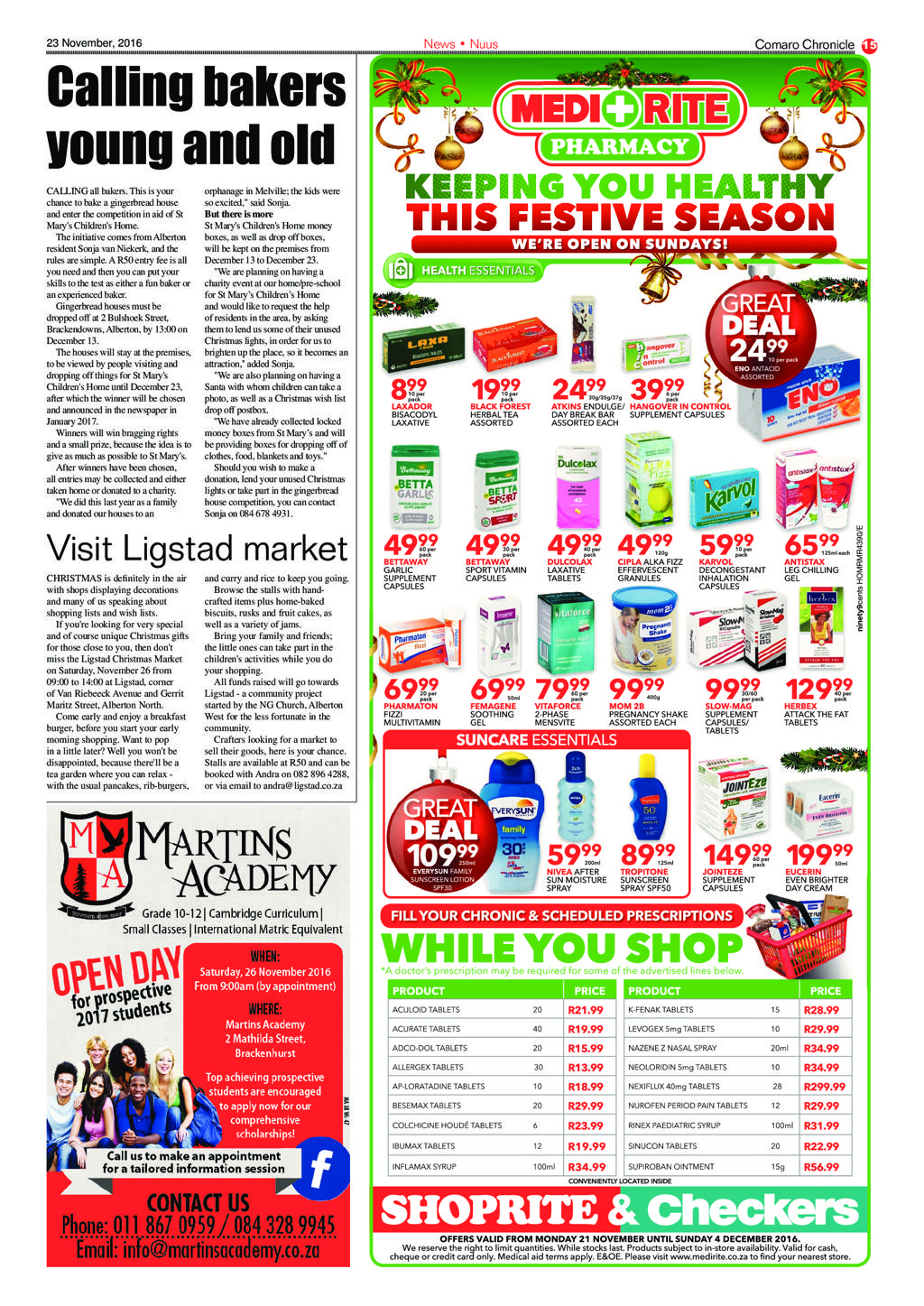 Comaro Chronicle 23 November 2016 page 15