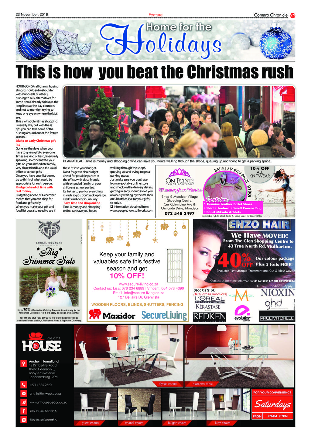 Comaro Chronicle 23 November 2016 page 21