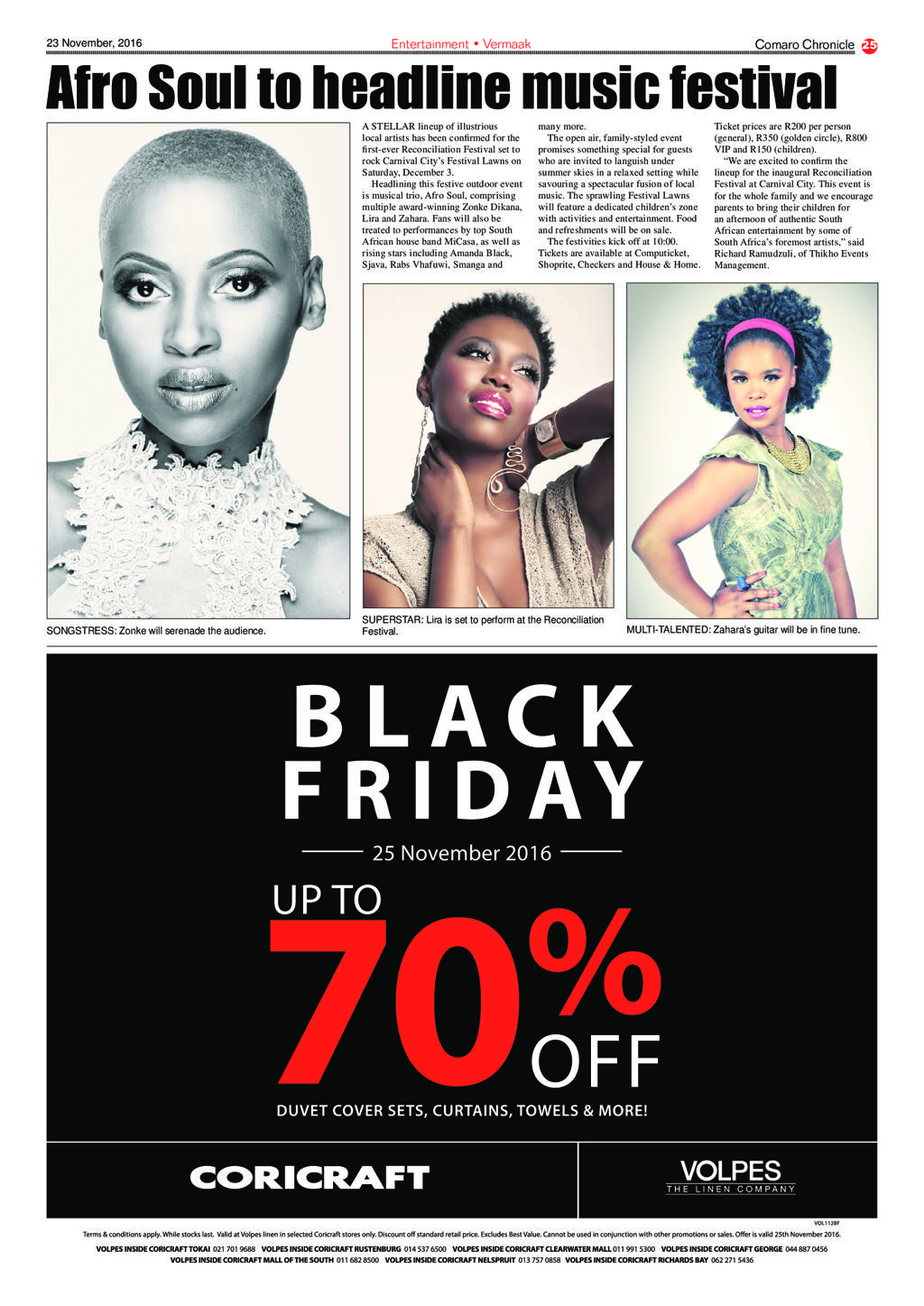 Comaro Chronicle 23 November 2016 page 25