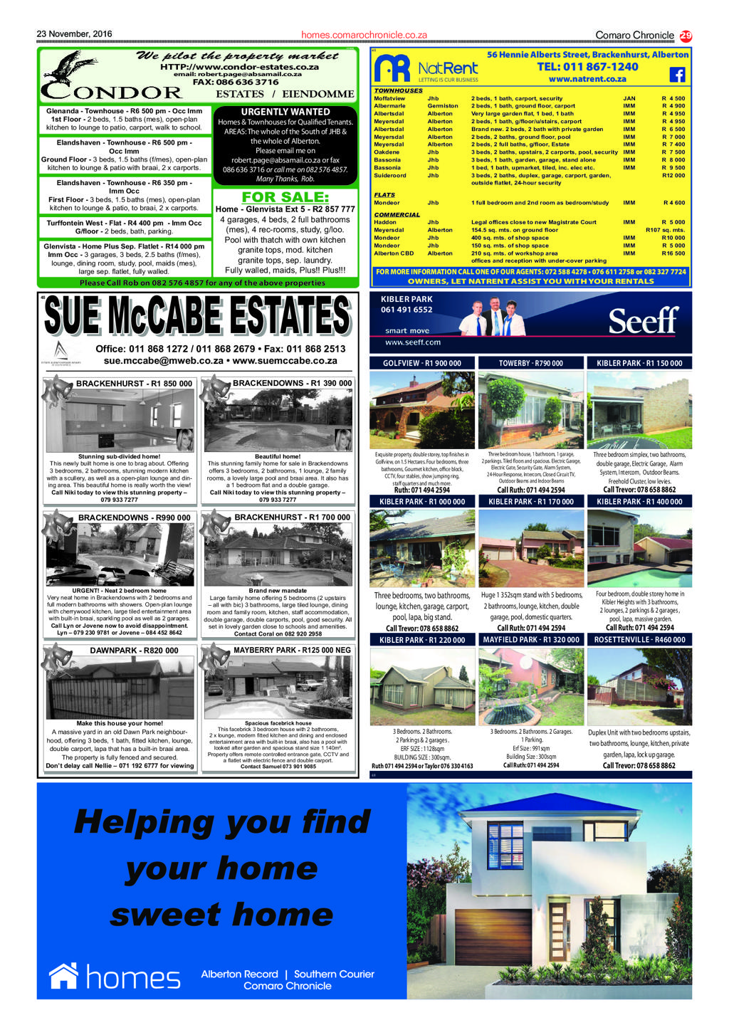 Comaro Chronicle 23 November 2016 page 29