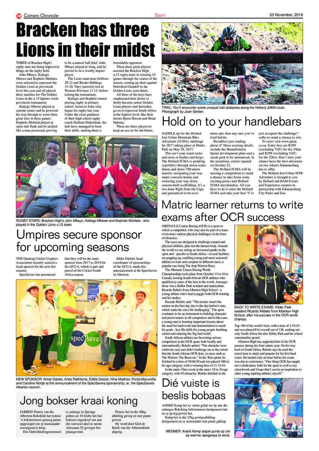 Comaro Chronicle 23 November 2016 page 38