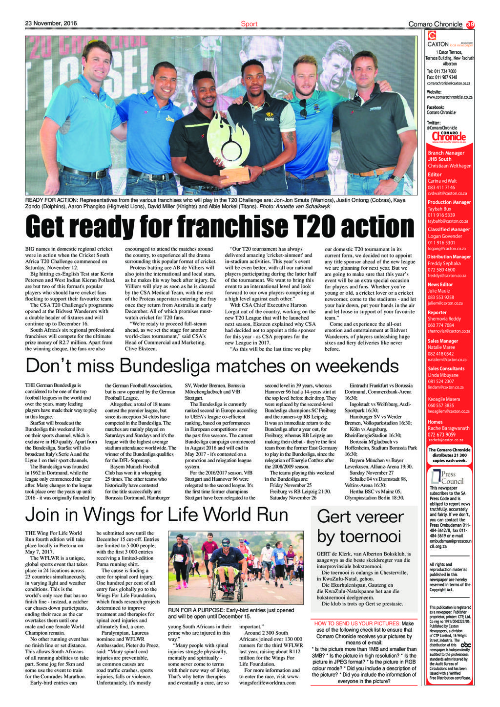 Comaro Chronicle 23 November 2016 page 39