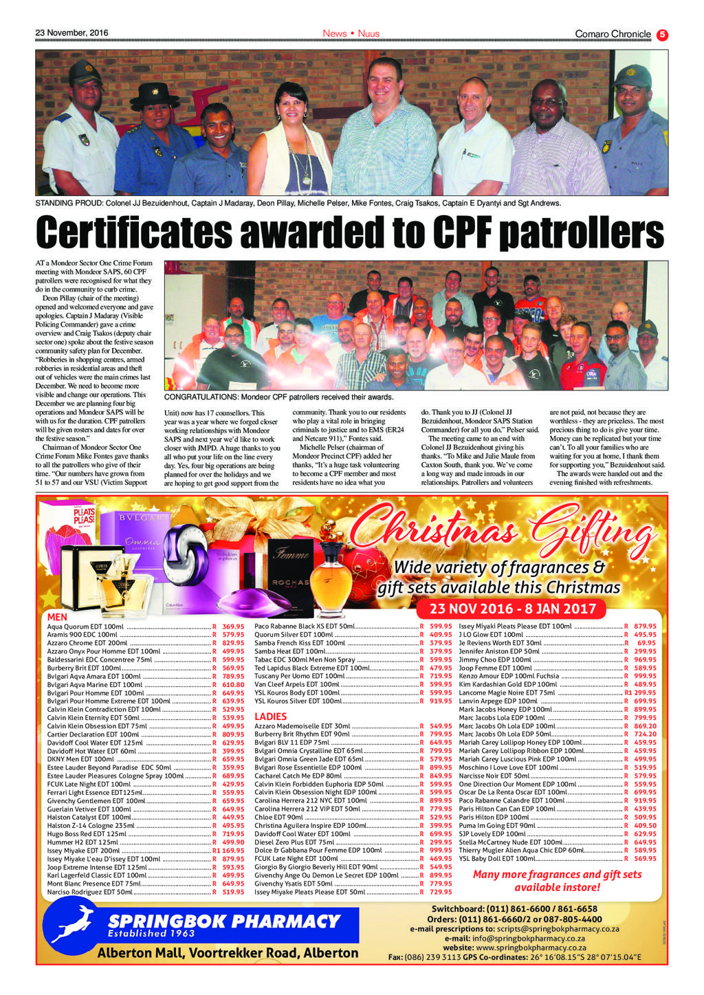 Comaro Chronicle 23 November 2016 page 5