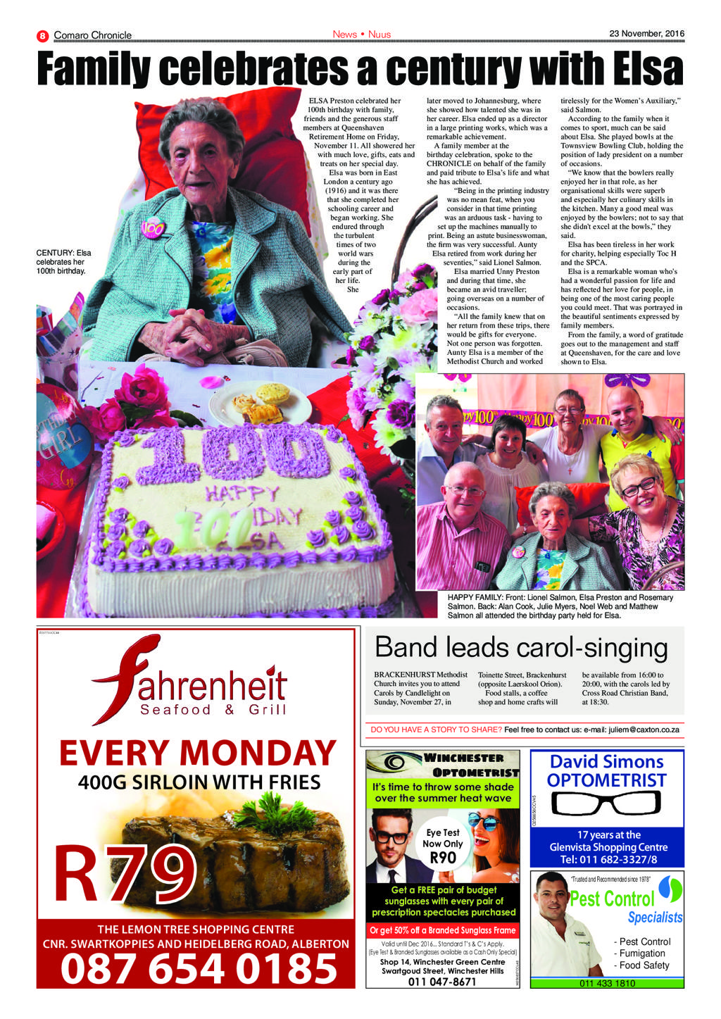Comaro Chronicle 23 November 2016 page 8