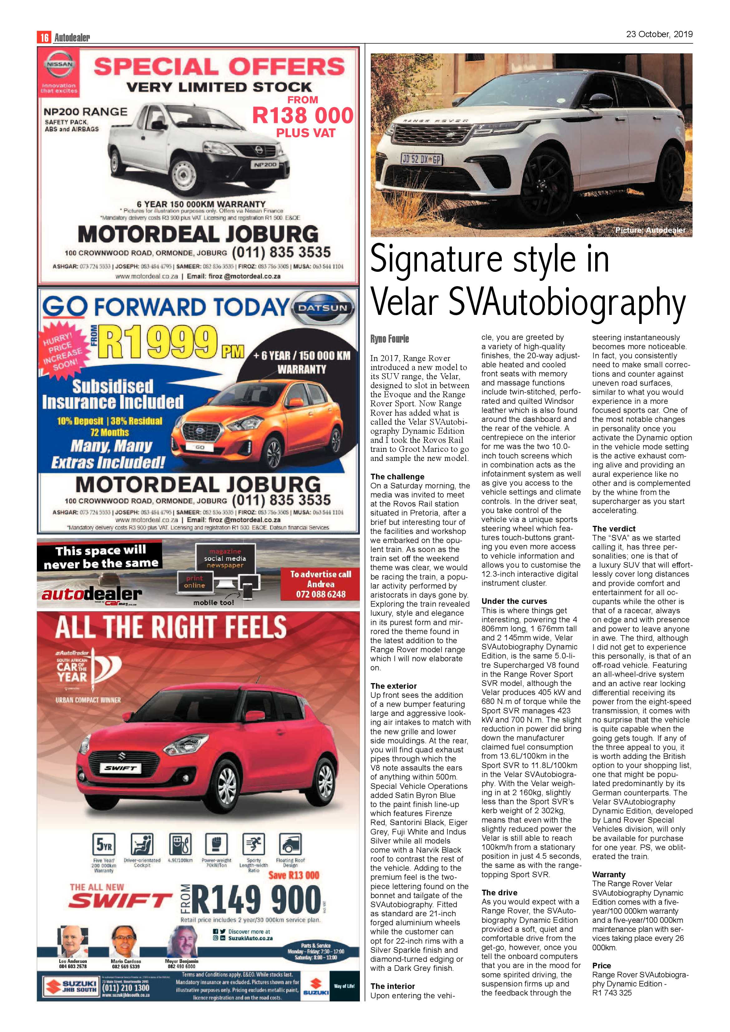 Comaro Chronicle 23 October 2019 page 16