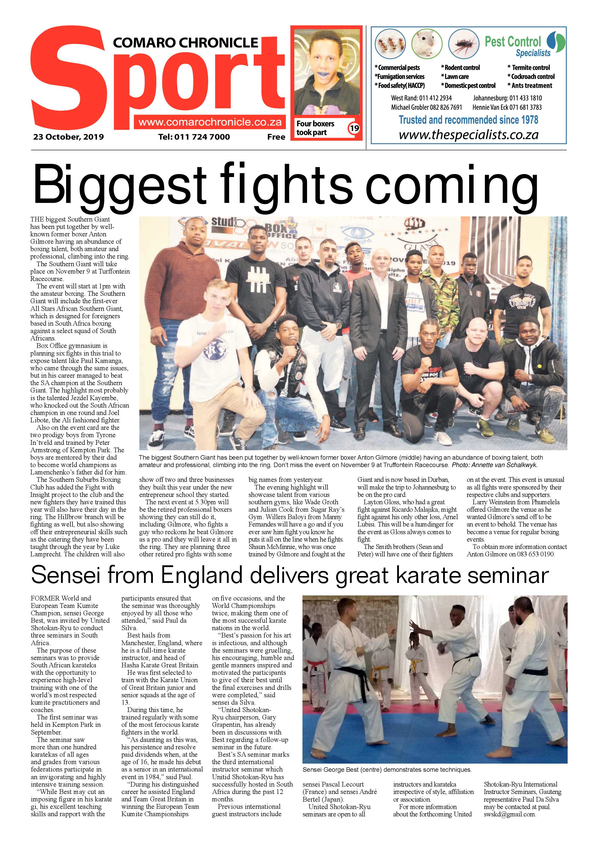 Comaro Chronicle 23 October 2019 page 20