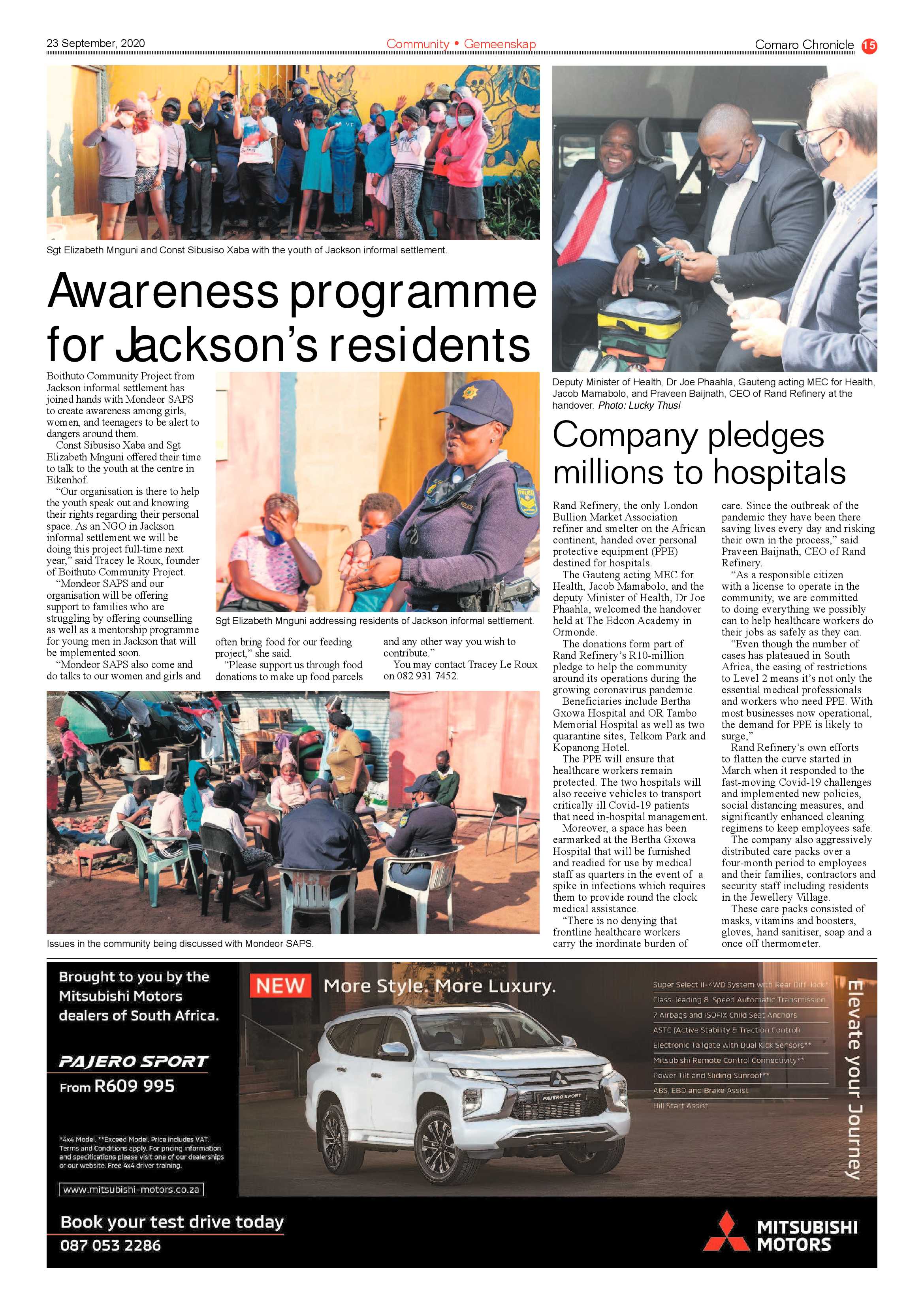 Comaro Chronicle 23 September 2020 page 15