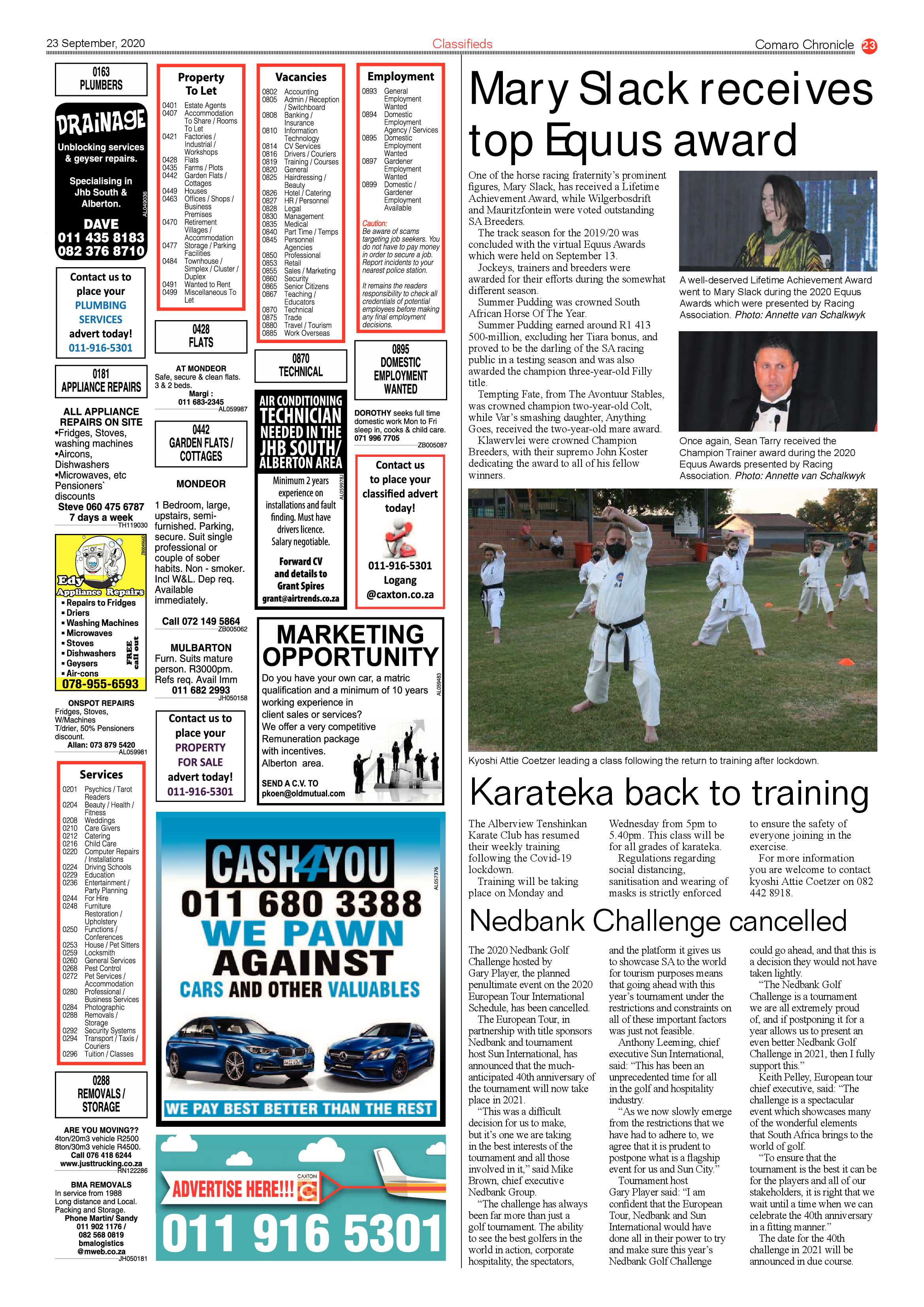 Comaro Chronicle 23 September 2020 page 23