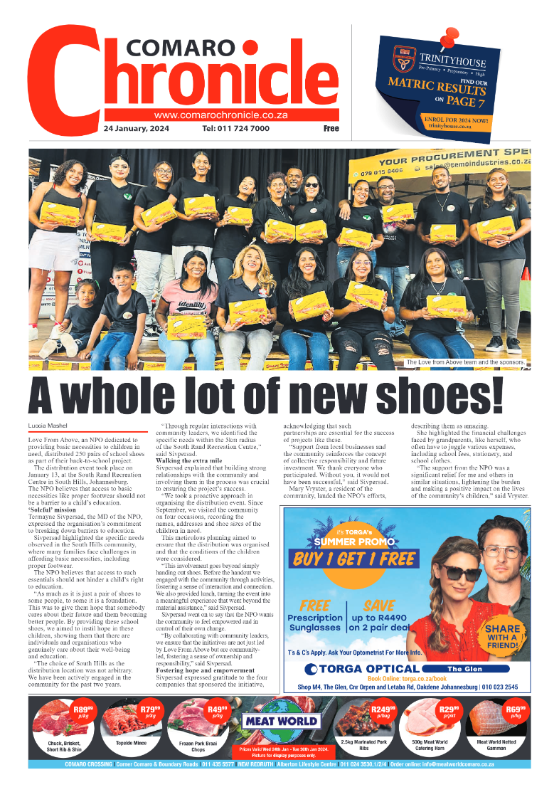 Comaro Chronicle 24 January 2024 page 1