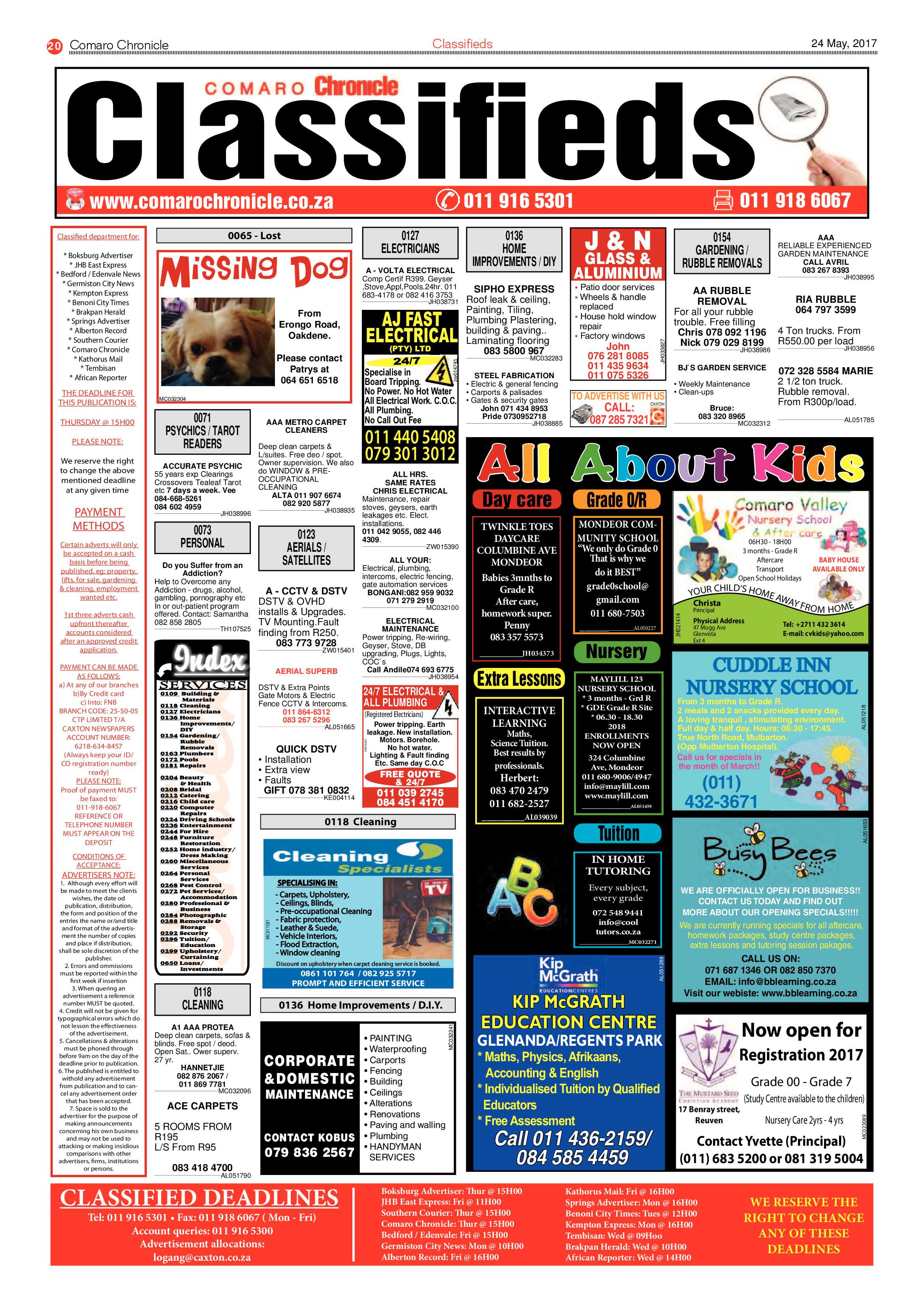 Comaro Chronicle 24 May 2017 page 20