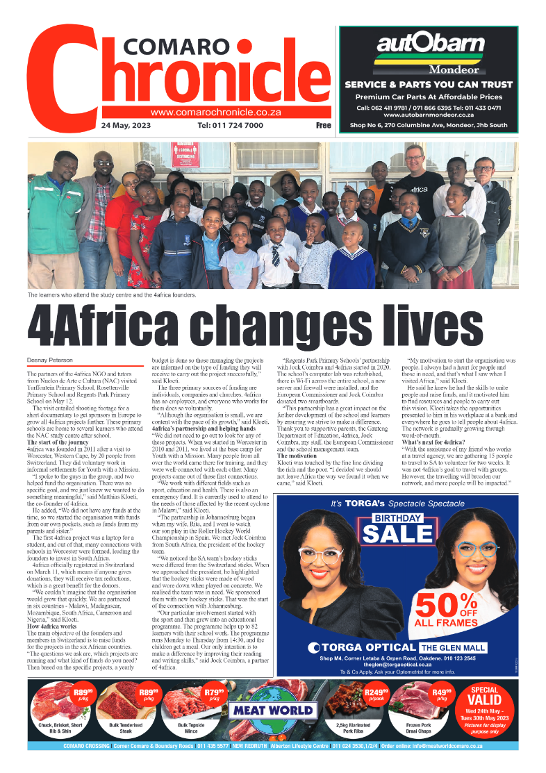 Comaro Chronicle 24 May 2023 page 1