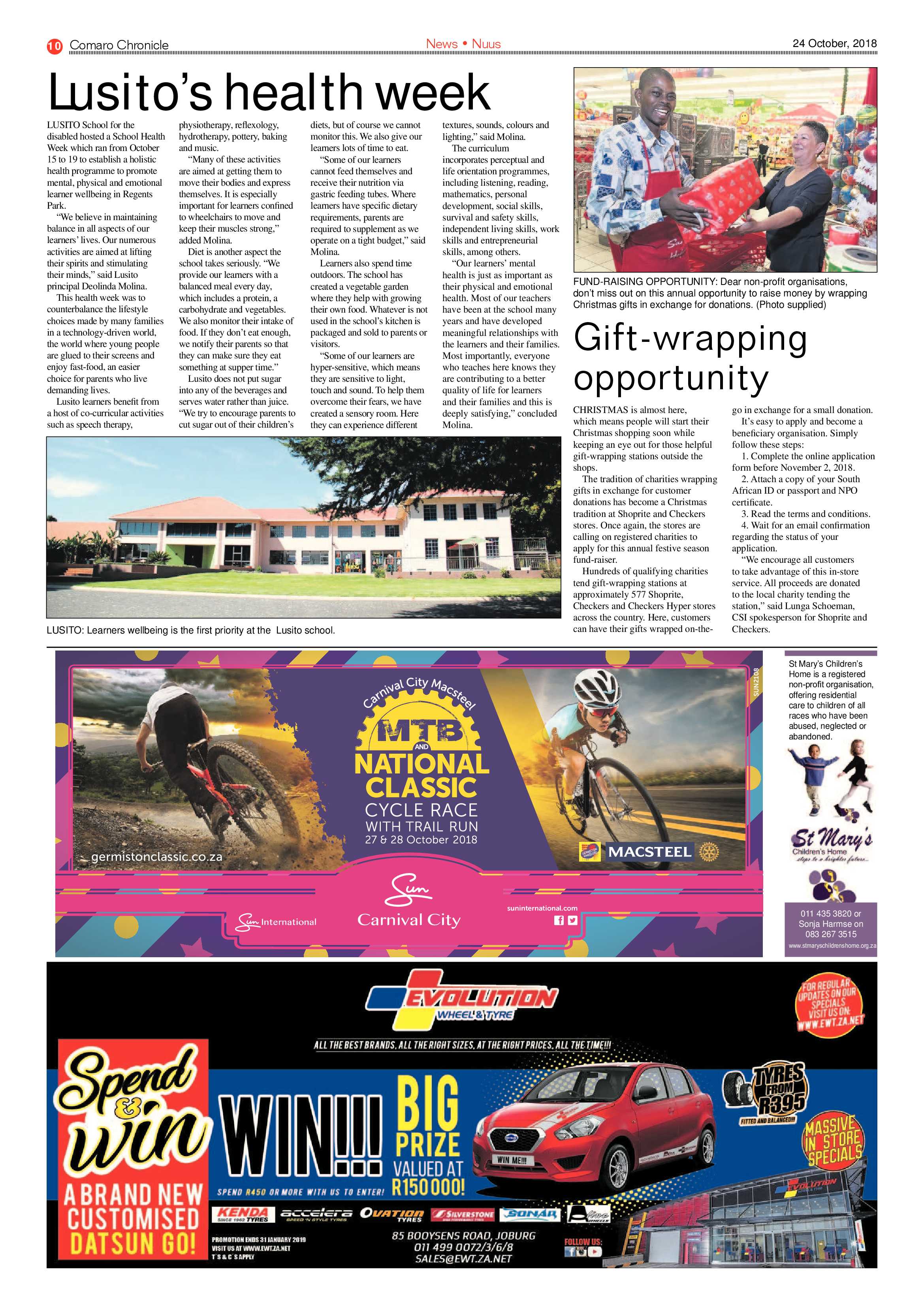Comaro Chronicle 24 October 2018 page 10