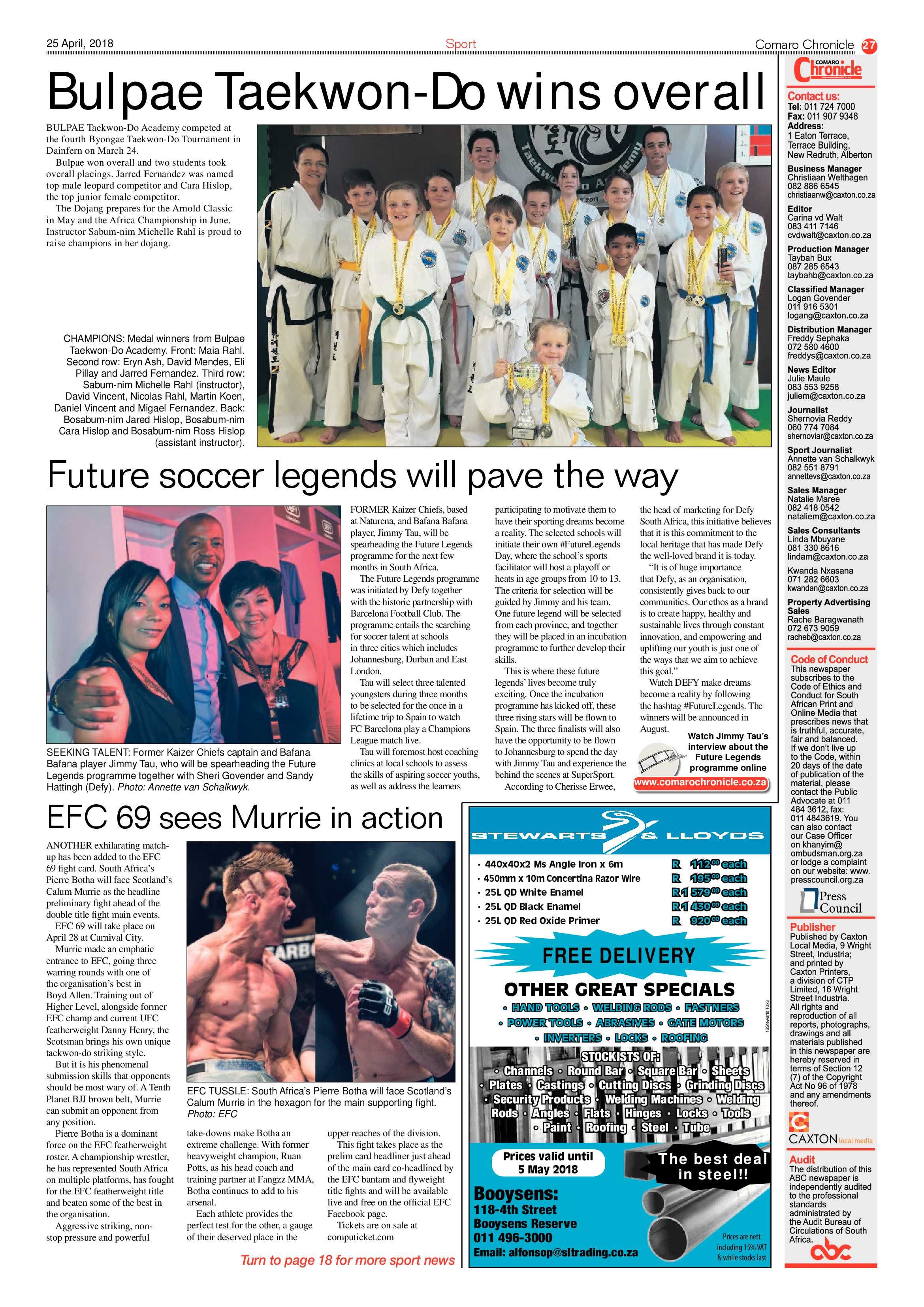 Comaro Chronicle 25 April 2018 page 27