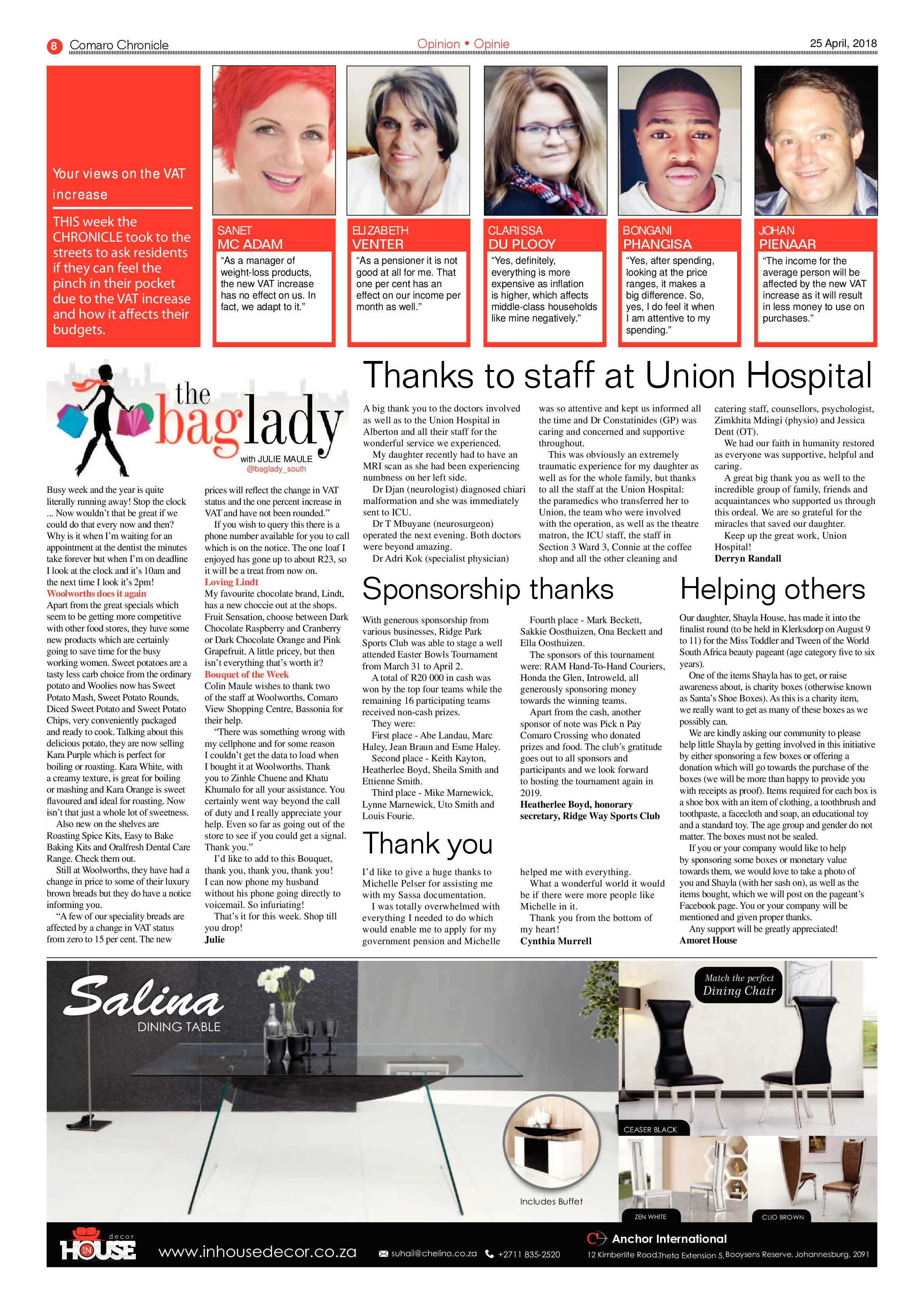 Comaro Chronicle 25 April 2018 page 8