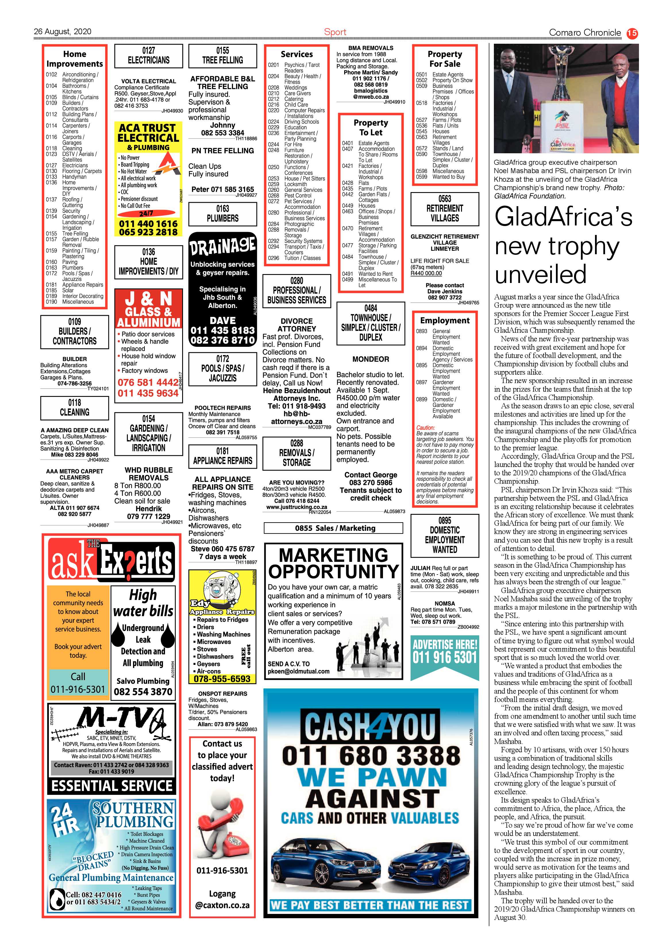 Comaro Chronicle 25 August 2020 page 15