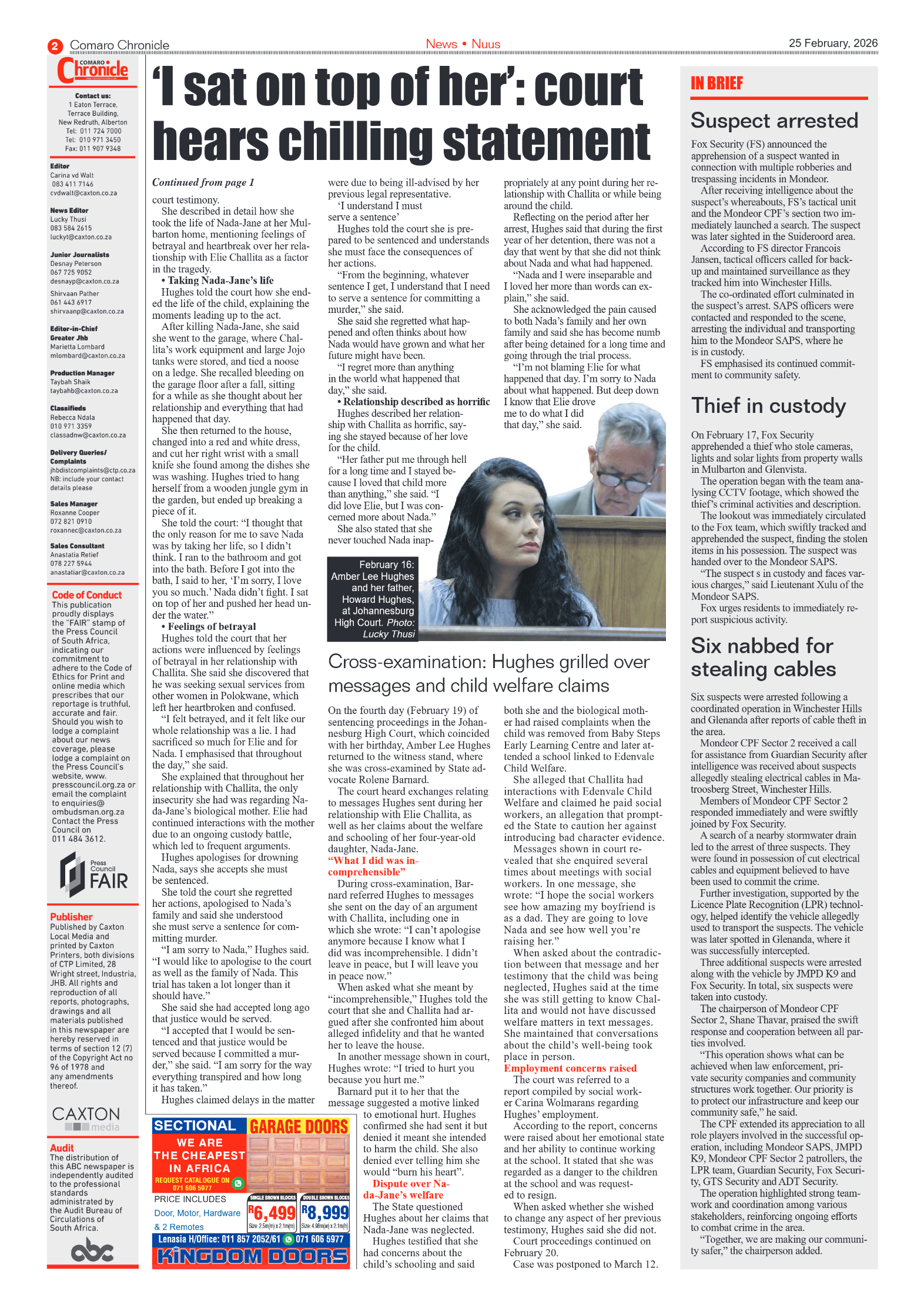 Comaro Chronicle 25 February 2026 page 2