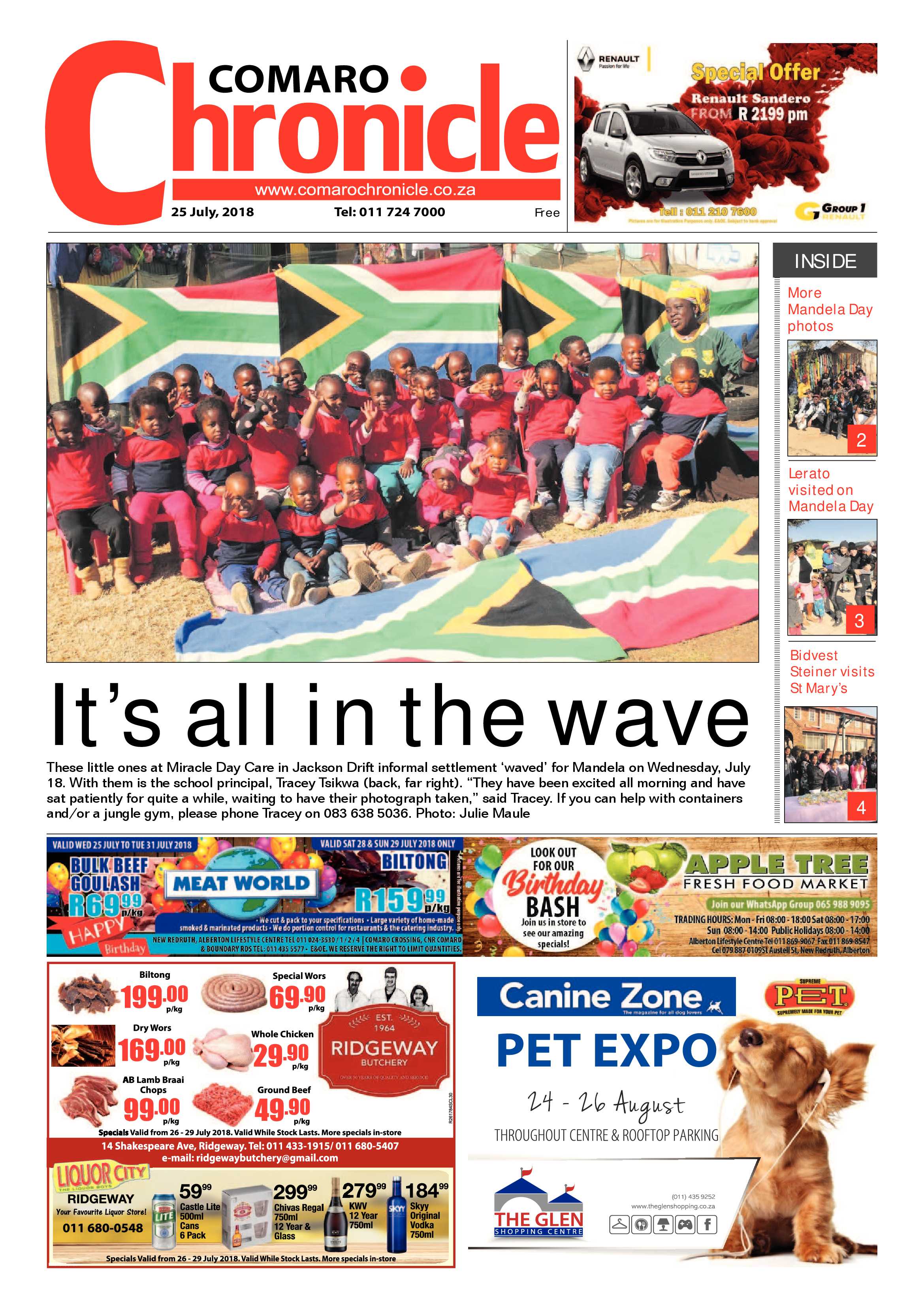 Comaro Chronicle 25 July 2018 page 1