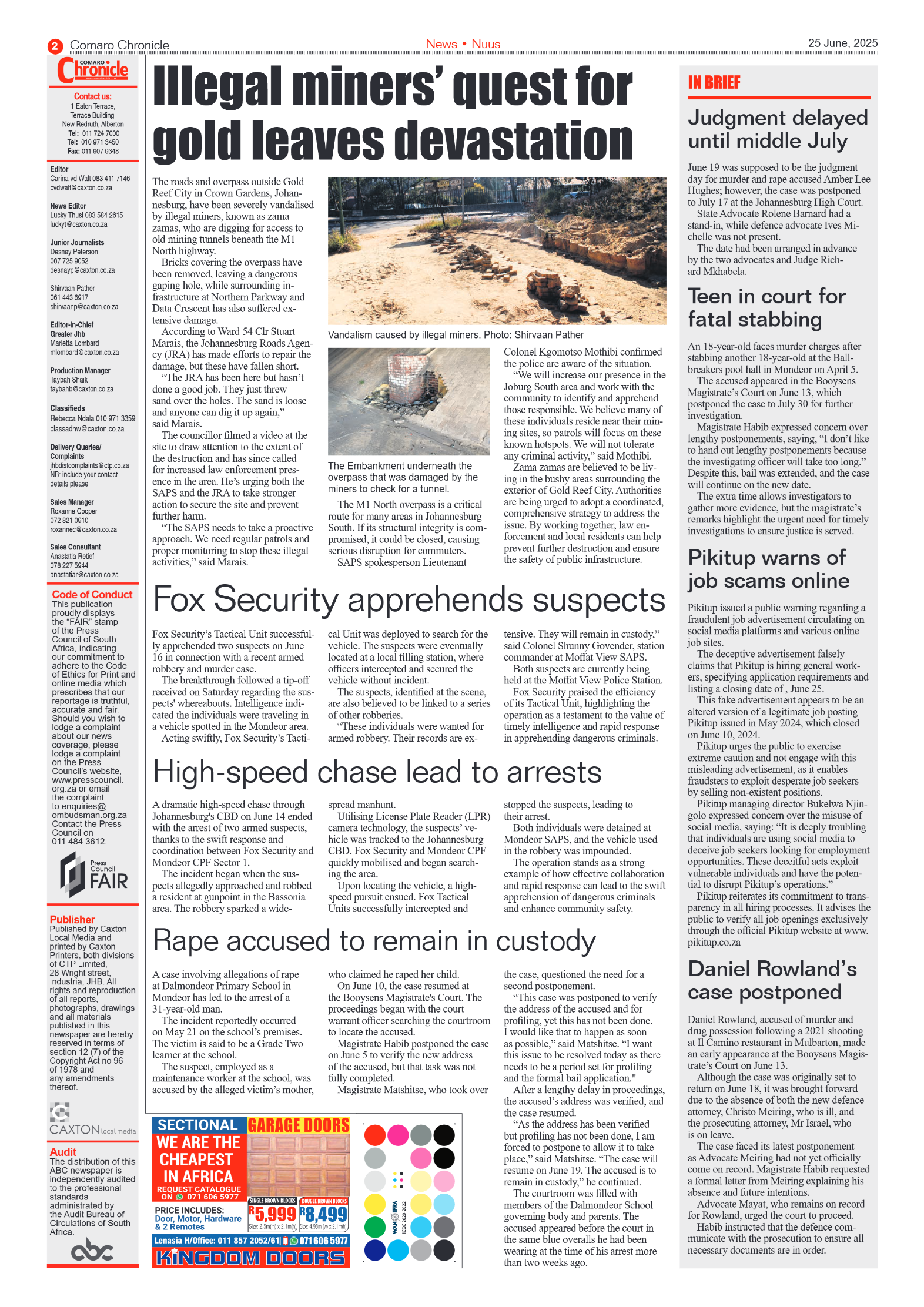 Comaro Chronicle 25 June 2025 page 2