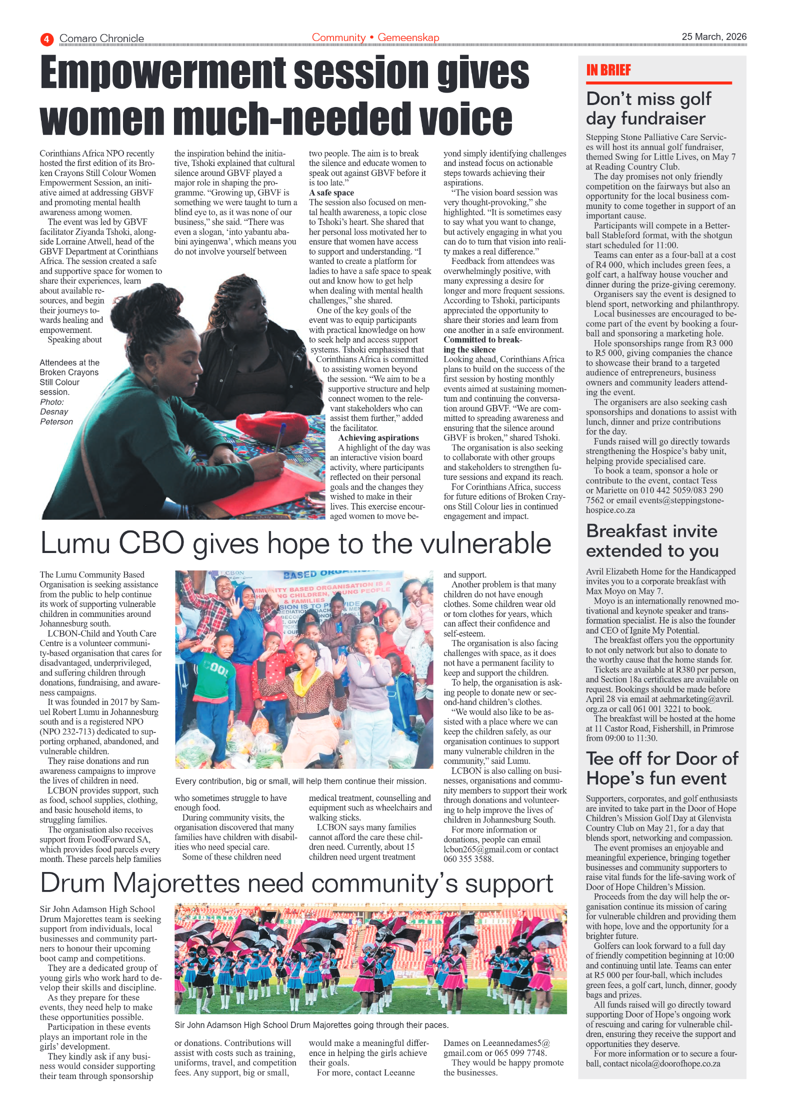 Comaro Chronicle 25 March 2026 page 4
